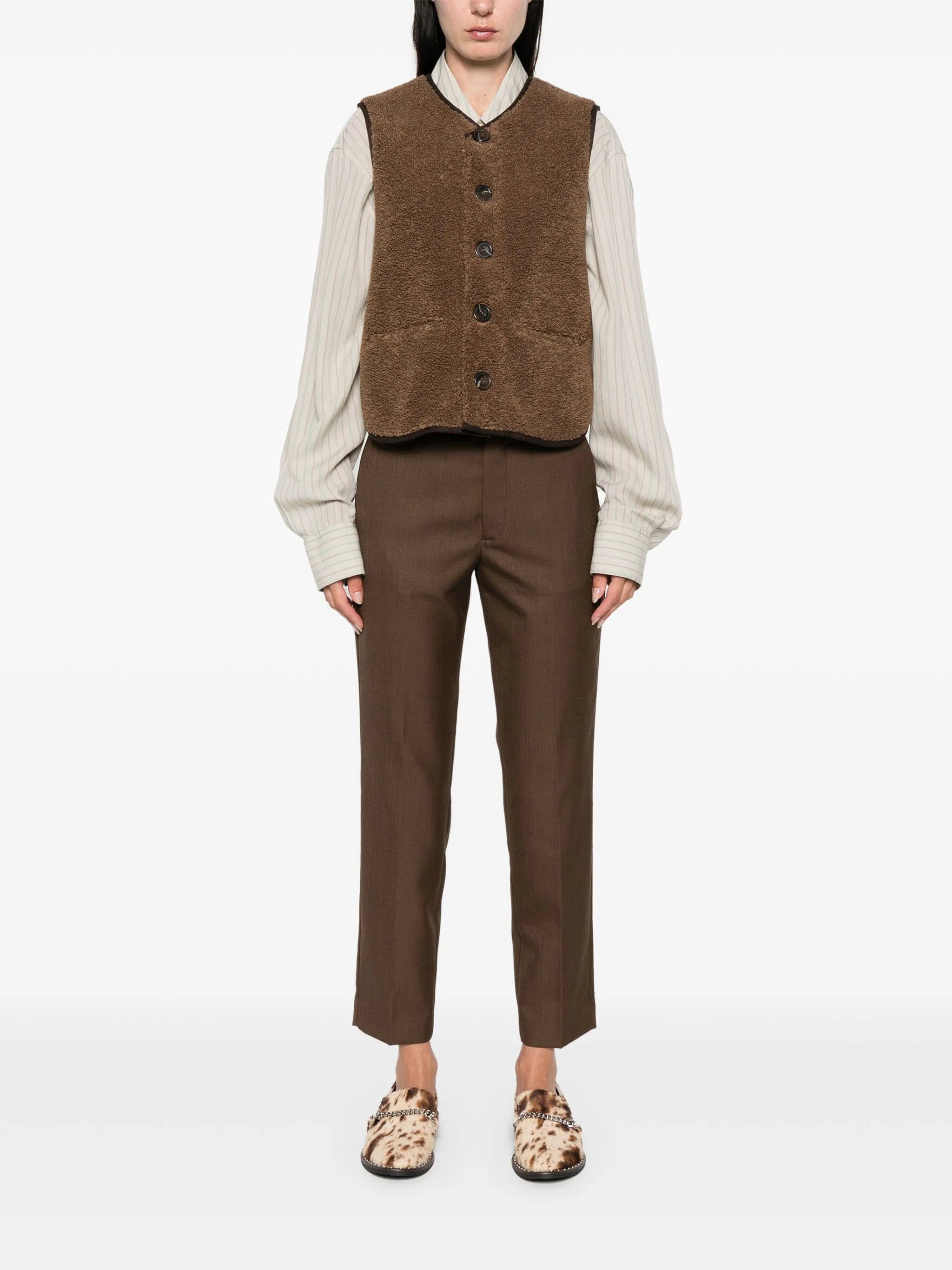 Soeur V - neck faux - shearling vest