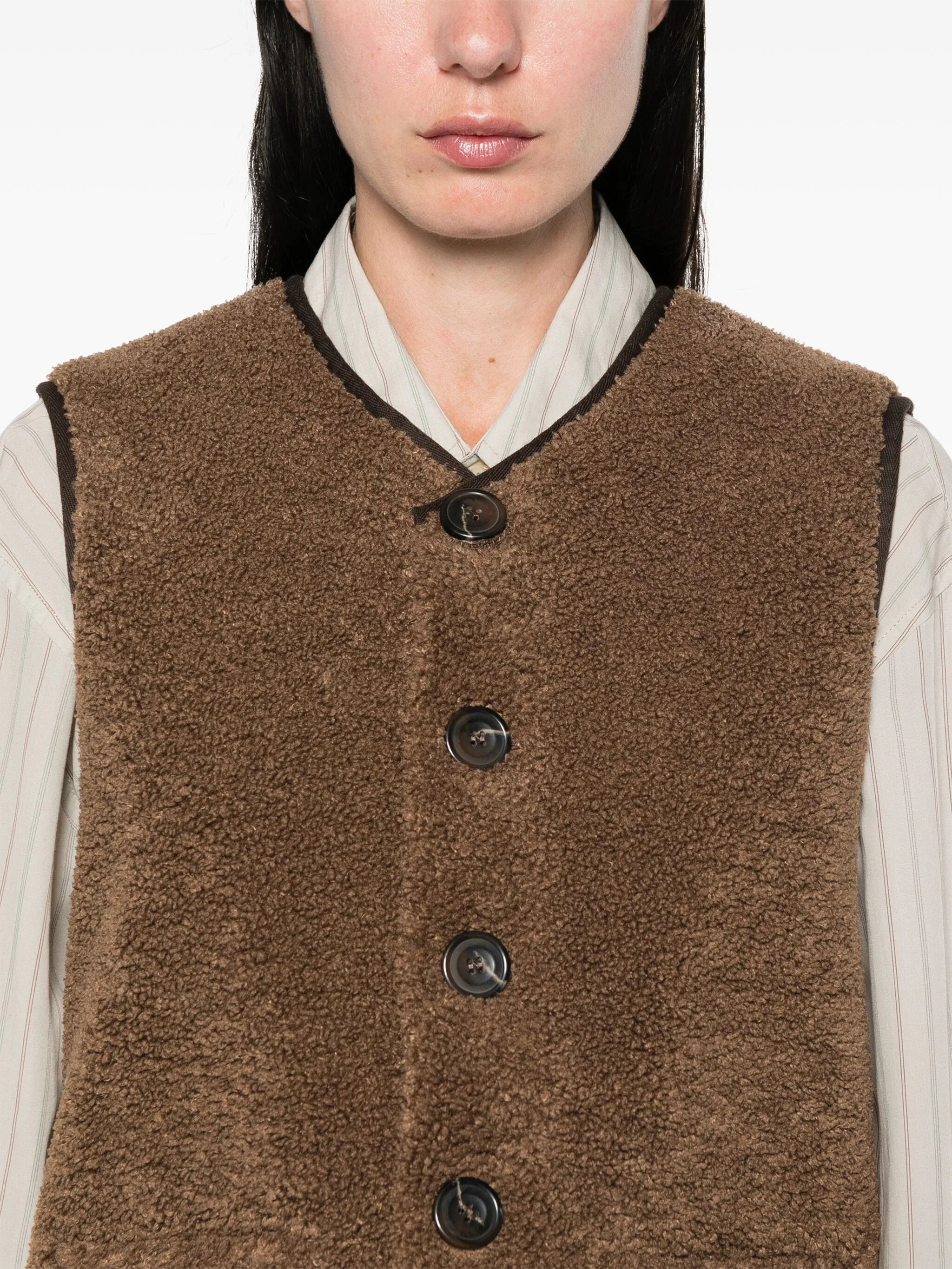 Soeur V - neck faux - shearling vest