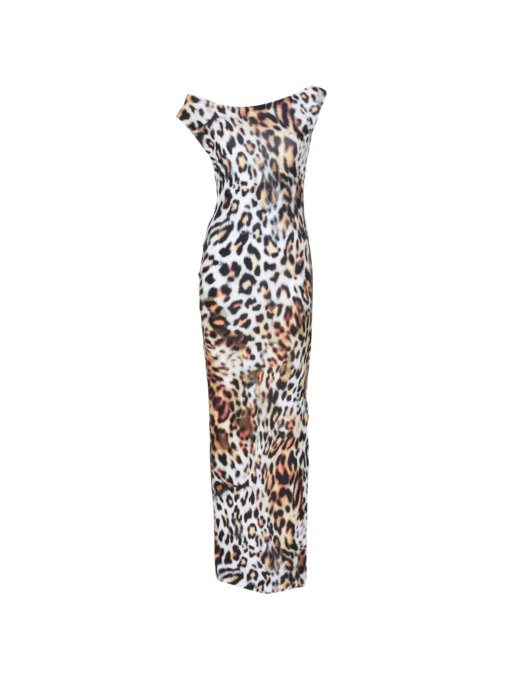 Norma Kamali sleeveless animal - print maxi dress