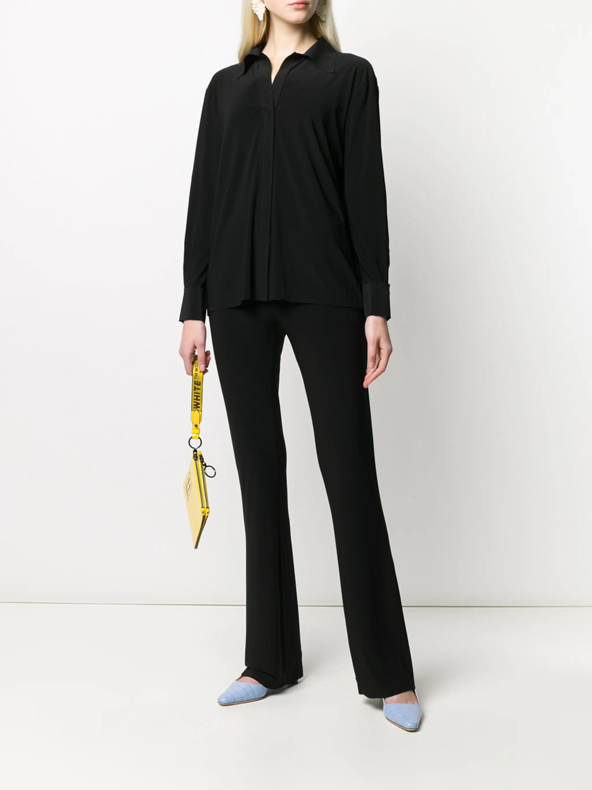 Norma Kamali high waisted straight - leg trousers