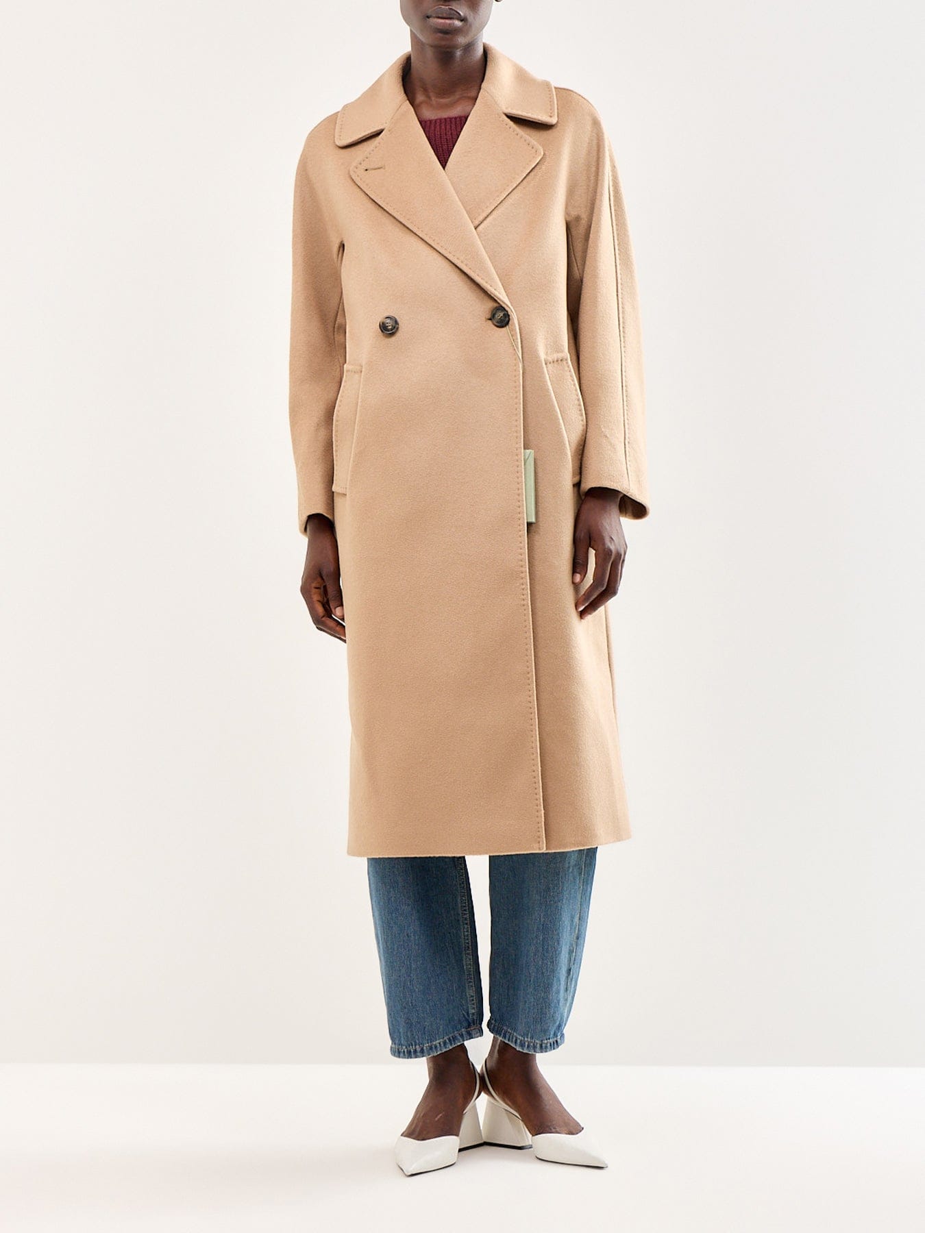 Weekend Max Mara Resina Wool Coat Brown