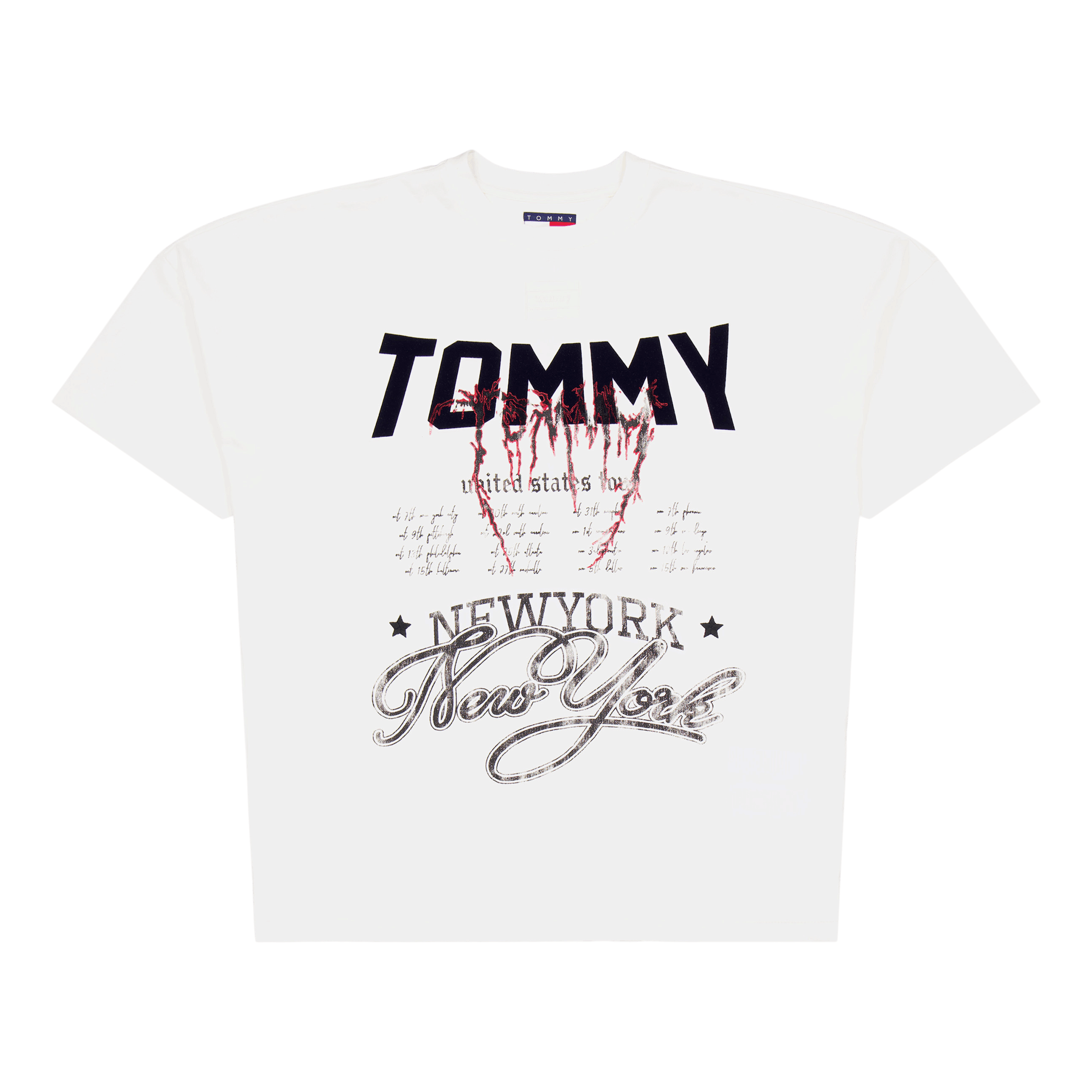 Tommy Jeans Tjcu Heavy Wash Ss Graphic T-Shirt Ancient White