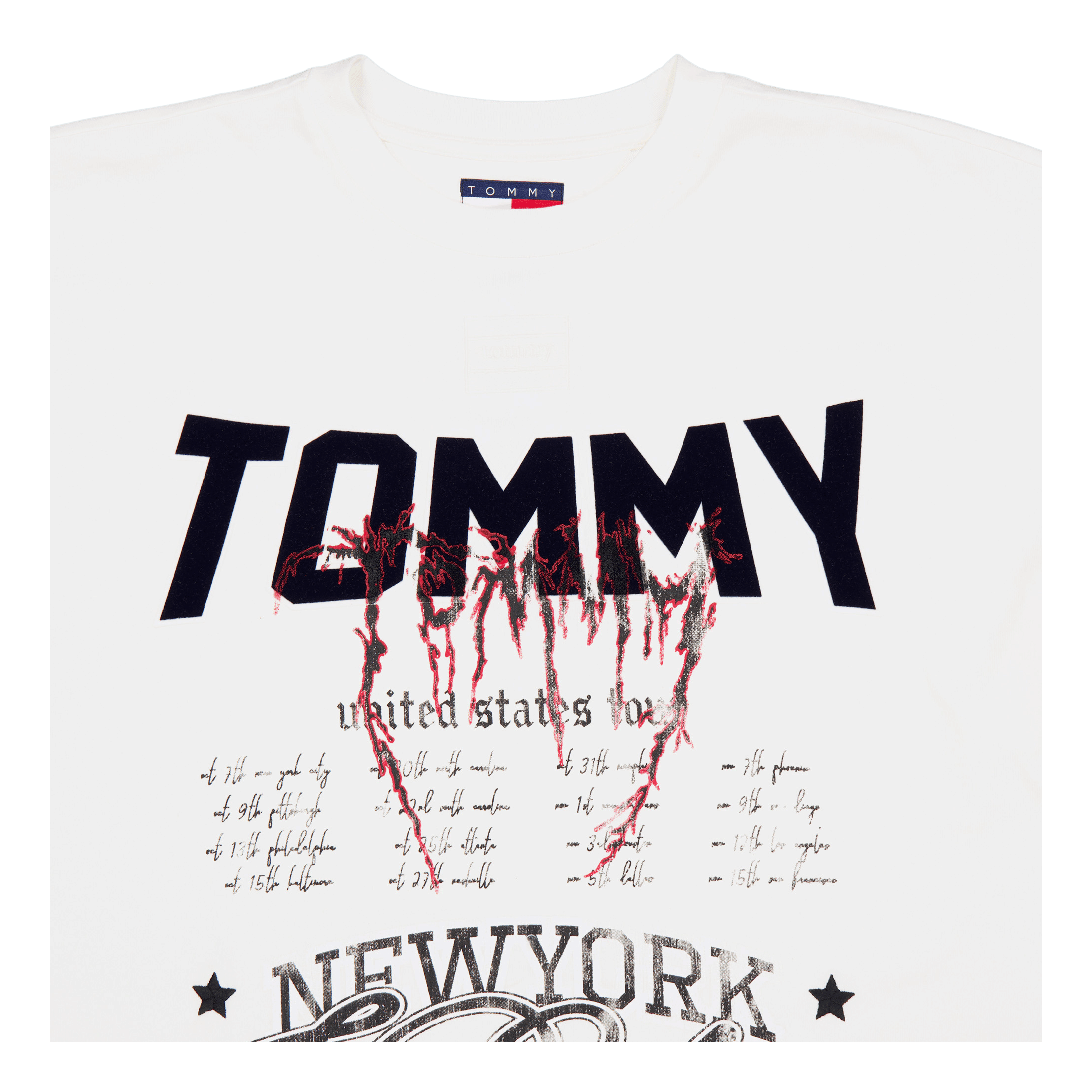 Tommy Jeans Tjcu Heavy Wash Ss Graphic T-Shirt Ancient White