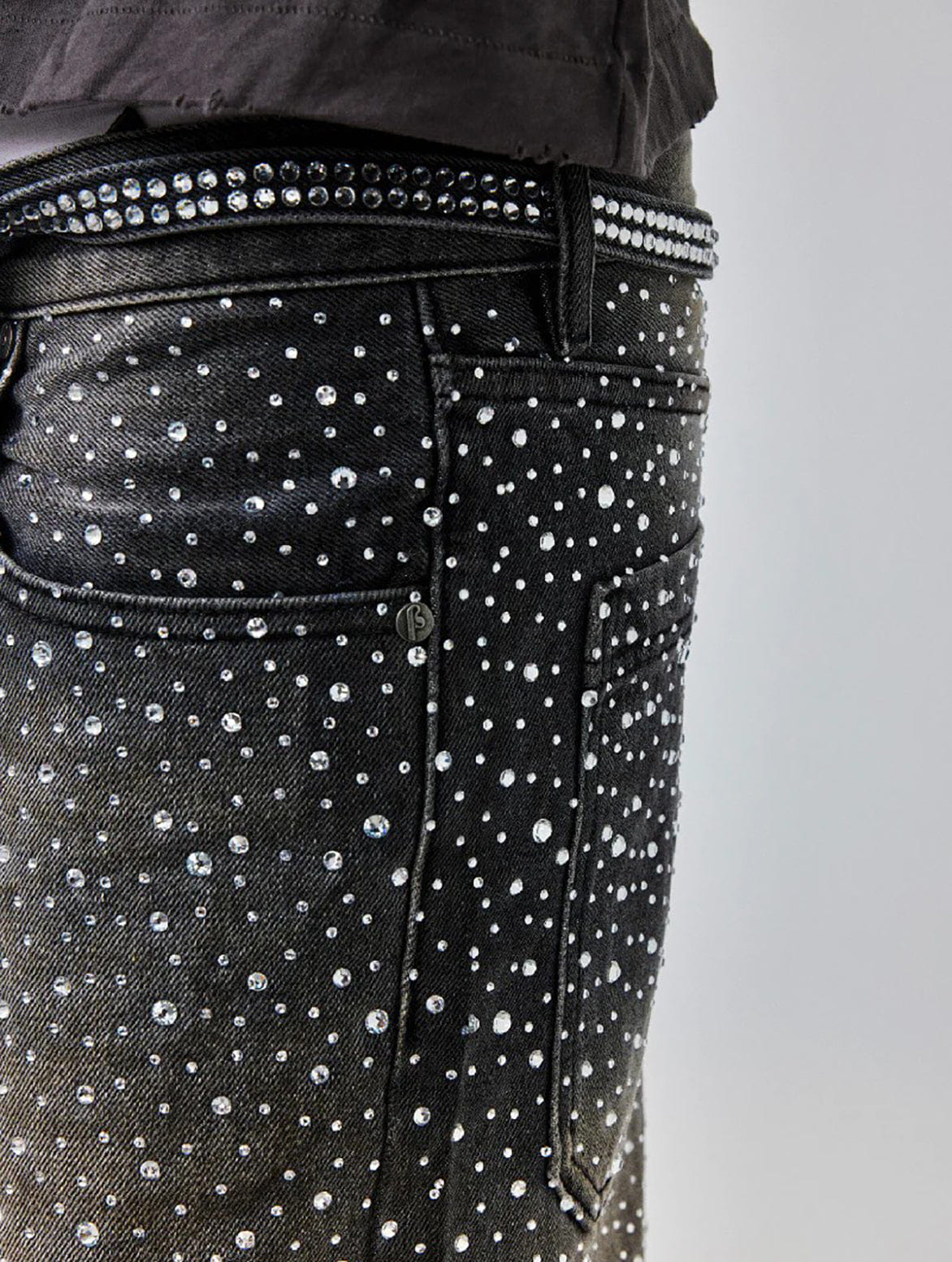 BIRTH of ROYAL CHILD 20K SWAROVSKI DIAMOND BORO DENIM - BLACK
