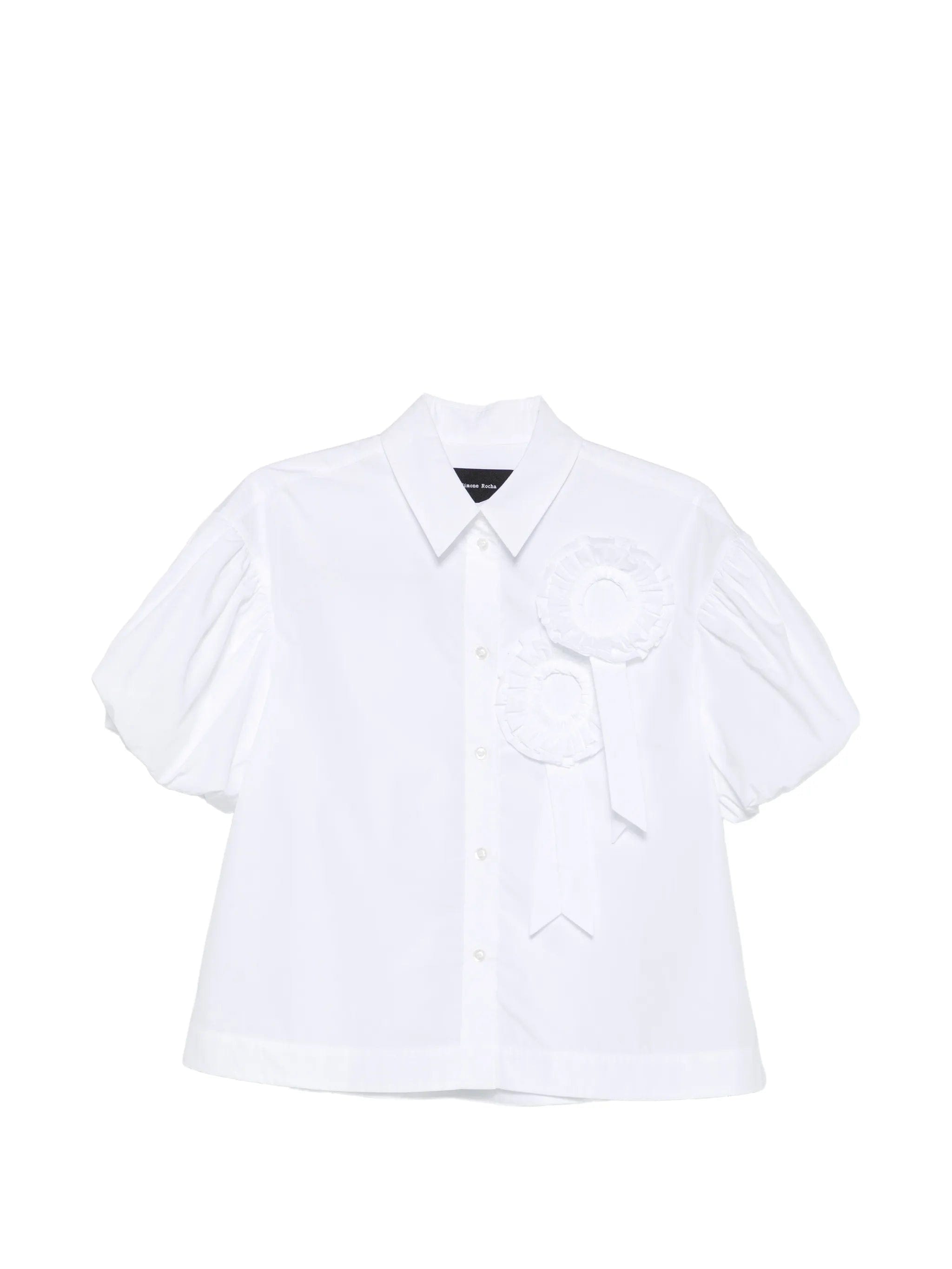 Simone Rocha rosette - detail puff - sleeve shirt