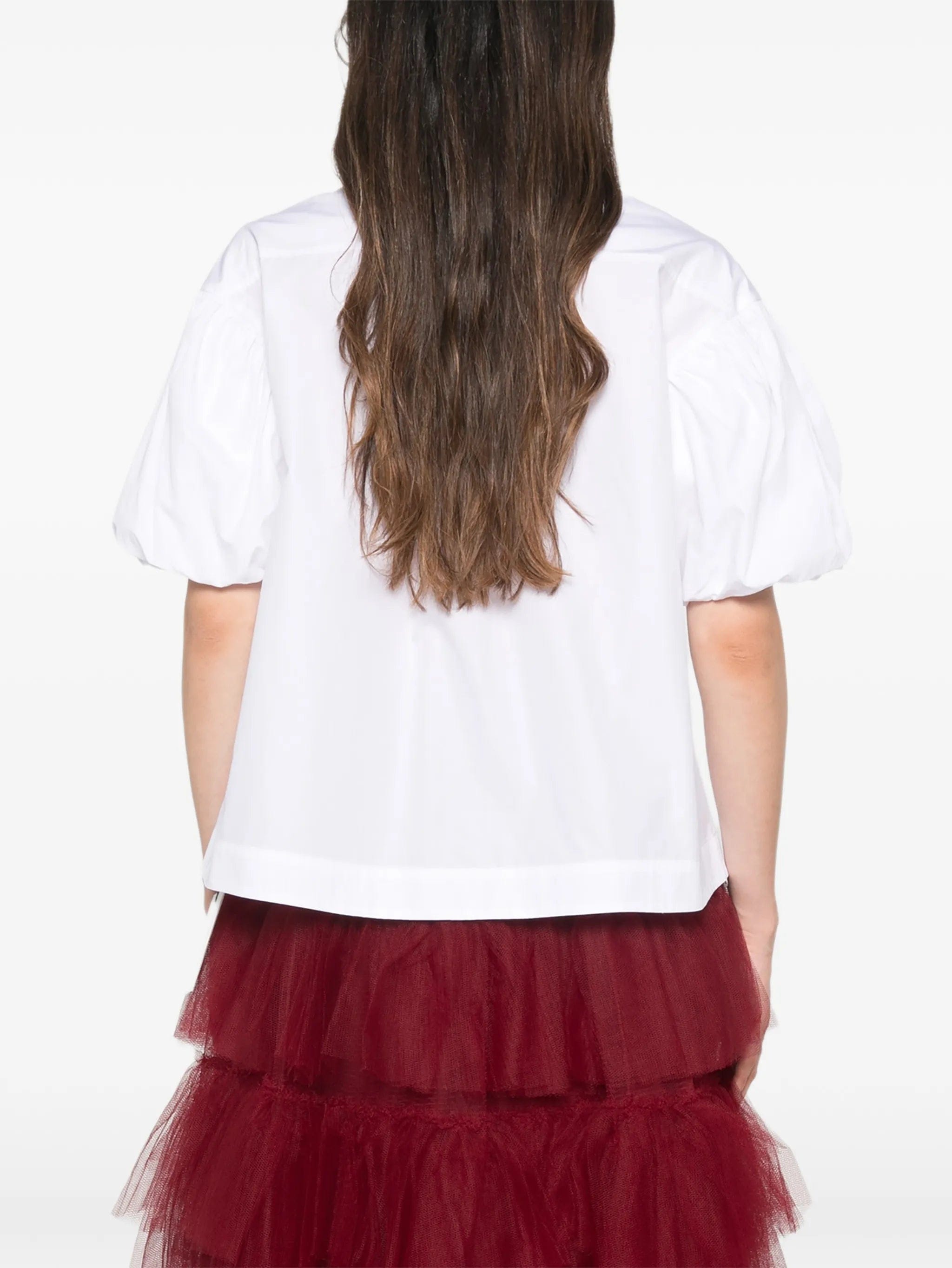 Simone Rocha rosette - detail puff - sleeve shirt