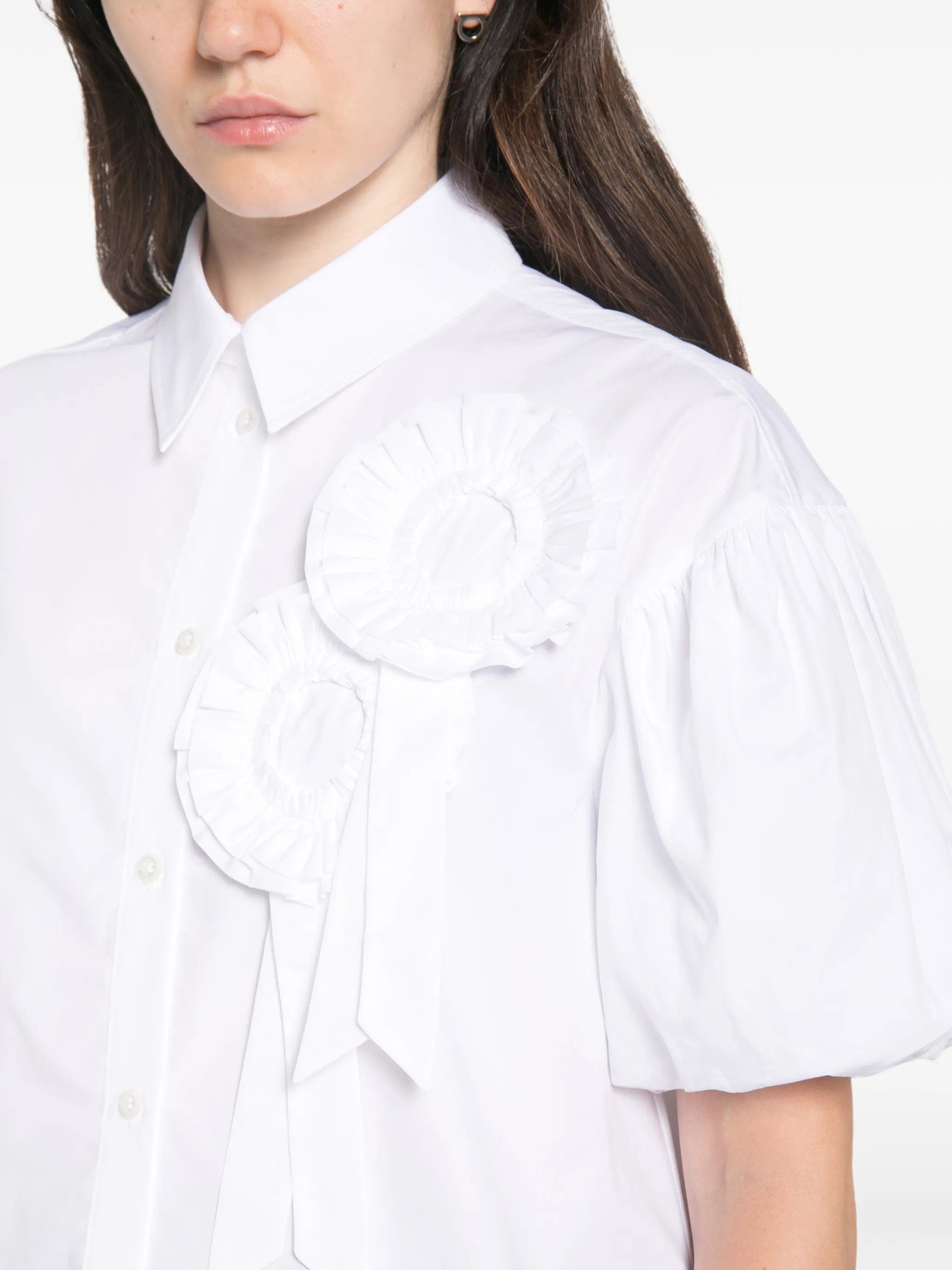 Simone Rocha rosette - detail puff - sleeve shirt
