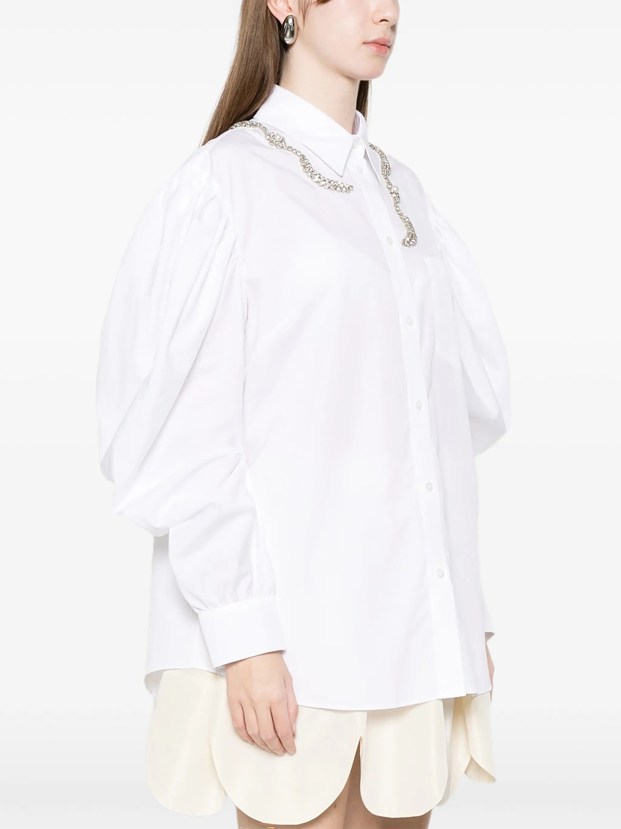 Simone Rocha draped sleeve shirt
