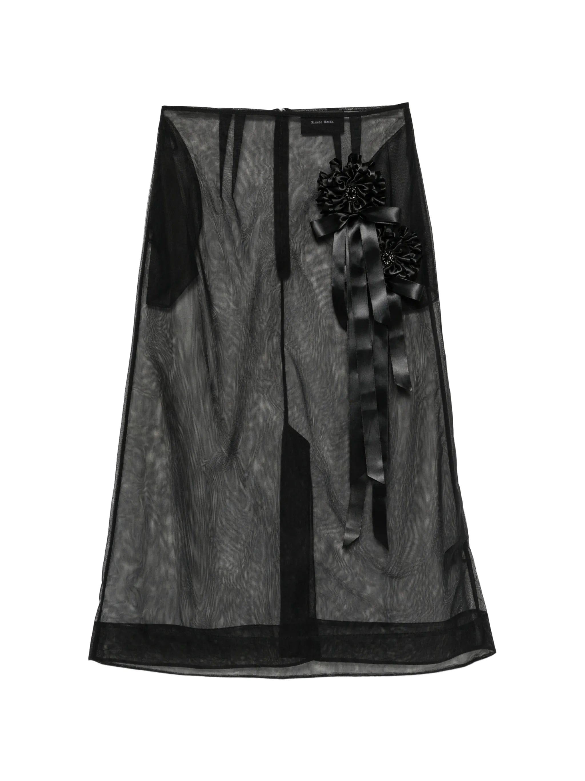 Simone Rocha ribbon rosette ripple skirt