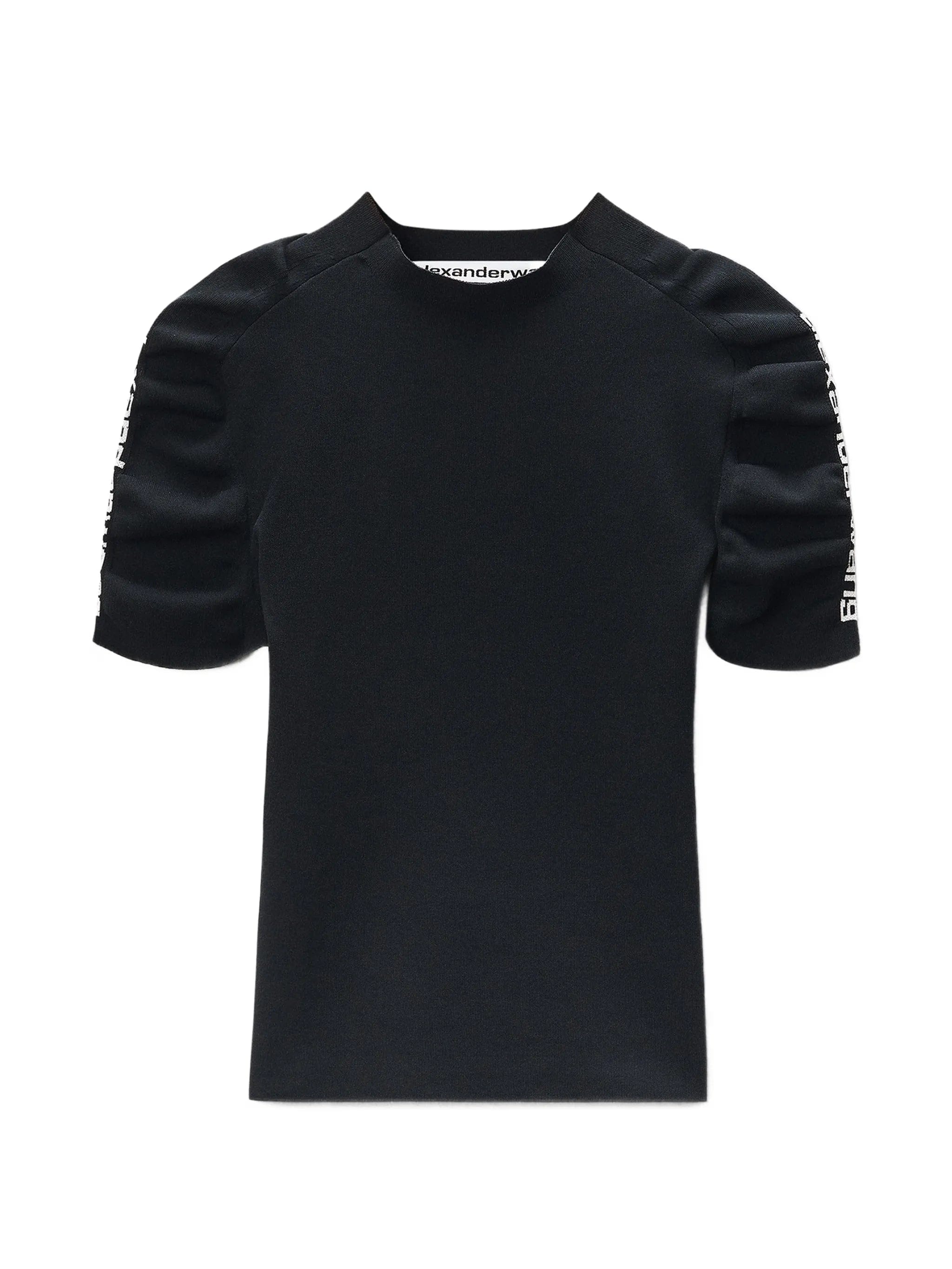 Alexander Wang ruched logo - tape T - shirt
