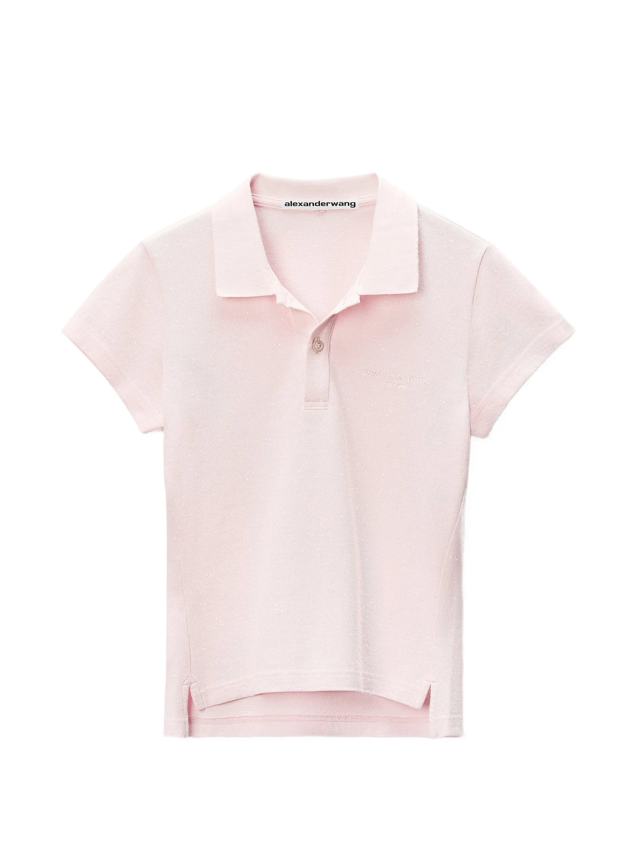 Alexander Wang crystal - embellished slim - fit polo shirt