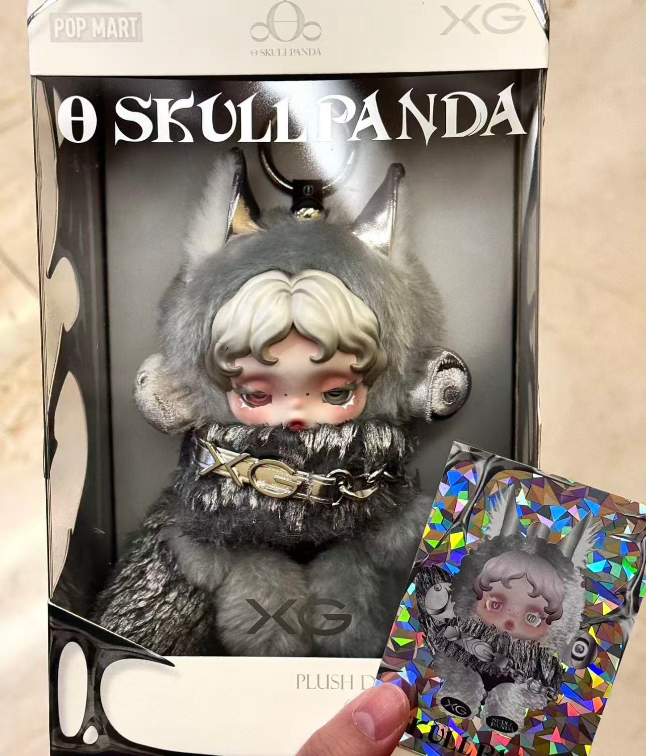 Sydney Labubu Skullpanda XG Plush Doll Pendant