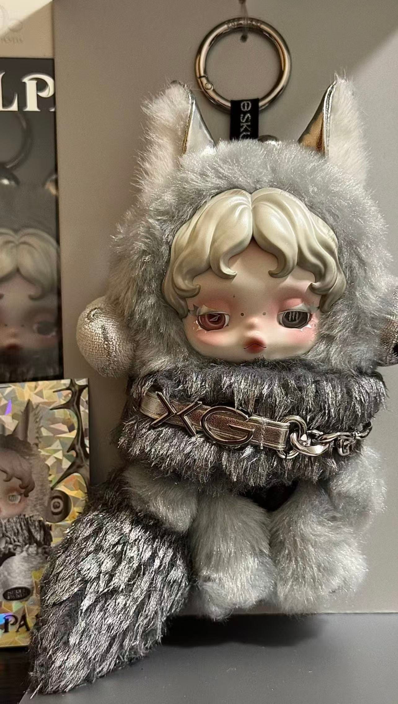Sydney Labubu Skullpanda XG Plush Doll Pendant