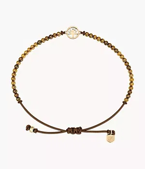 Fossil Sutton Mini Moments Brown Beaded Tree of Life Bracelet