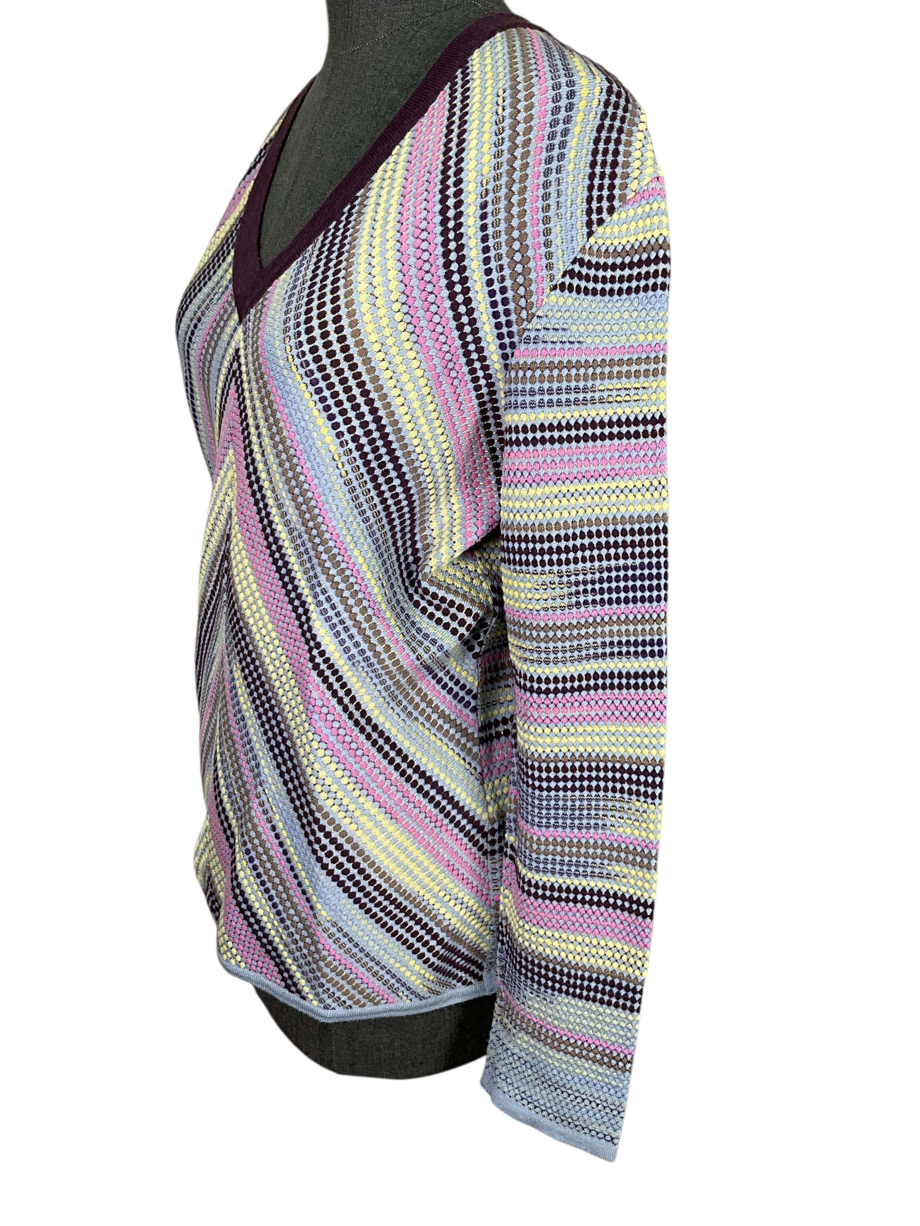 Missoni Knit V Neck Sweater Size XL