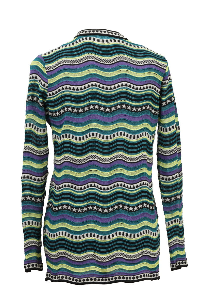 Missoni Size 40 Green Waves Cardigan Set