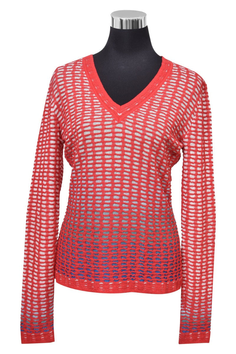 Missoni V - Neck Ombre Red Sweater
