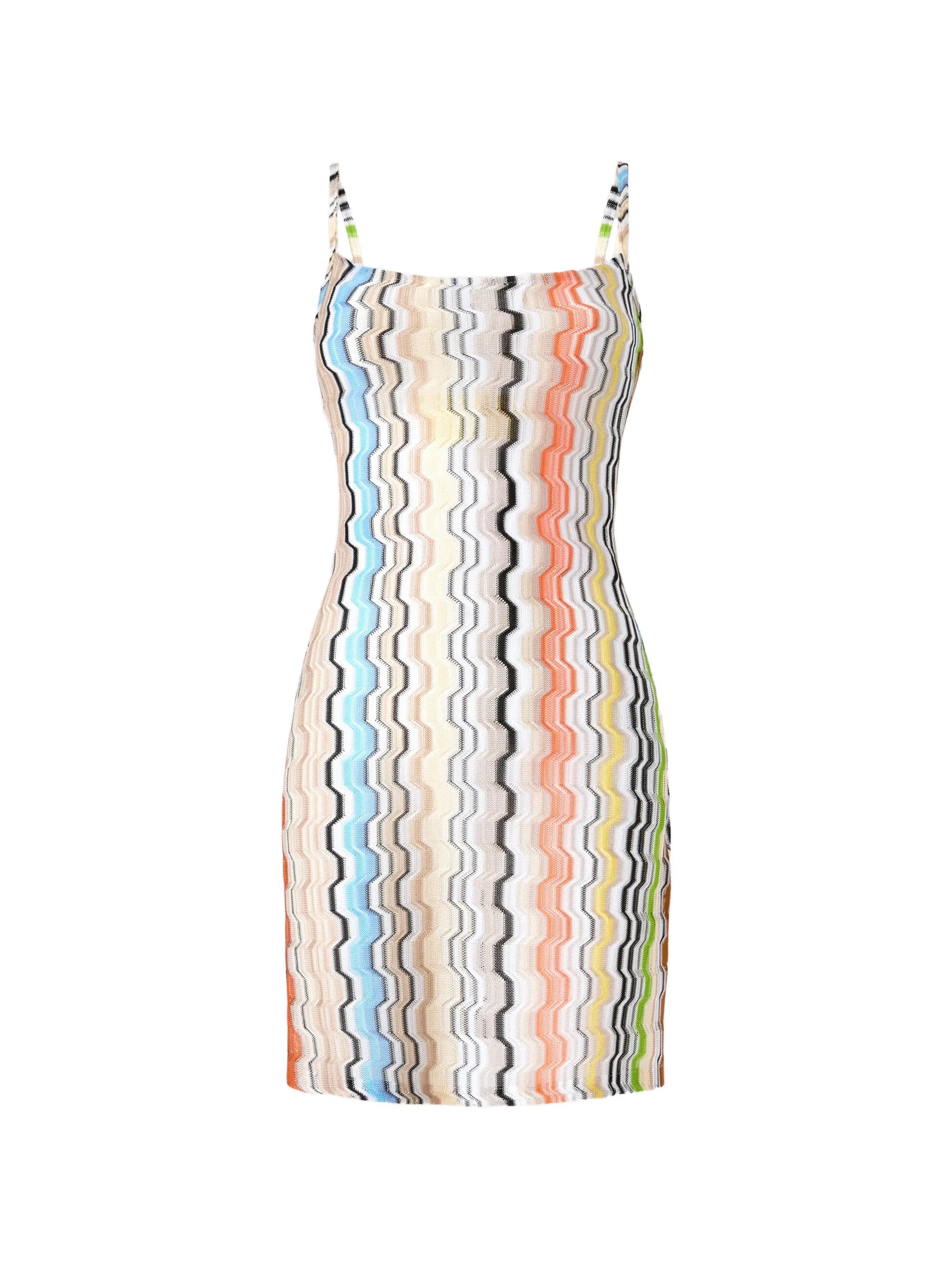 Missoni short viscose cover - up with greek motif