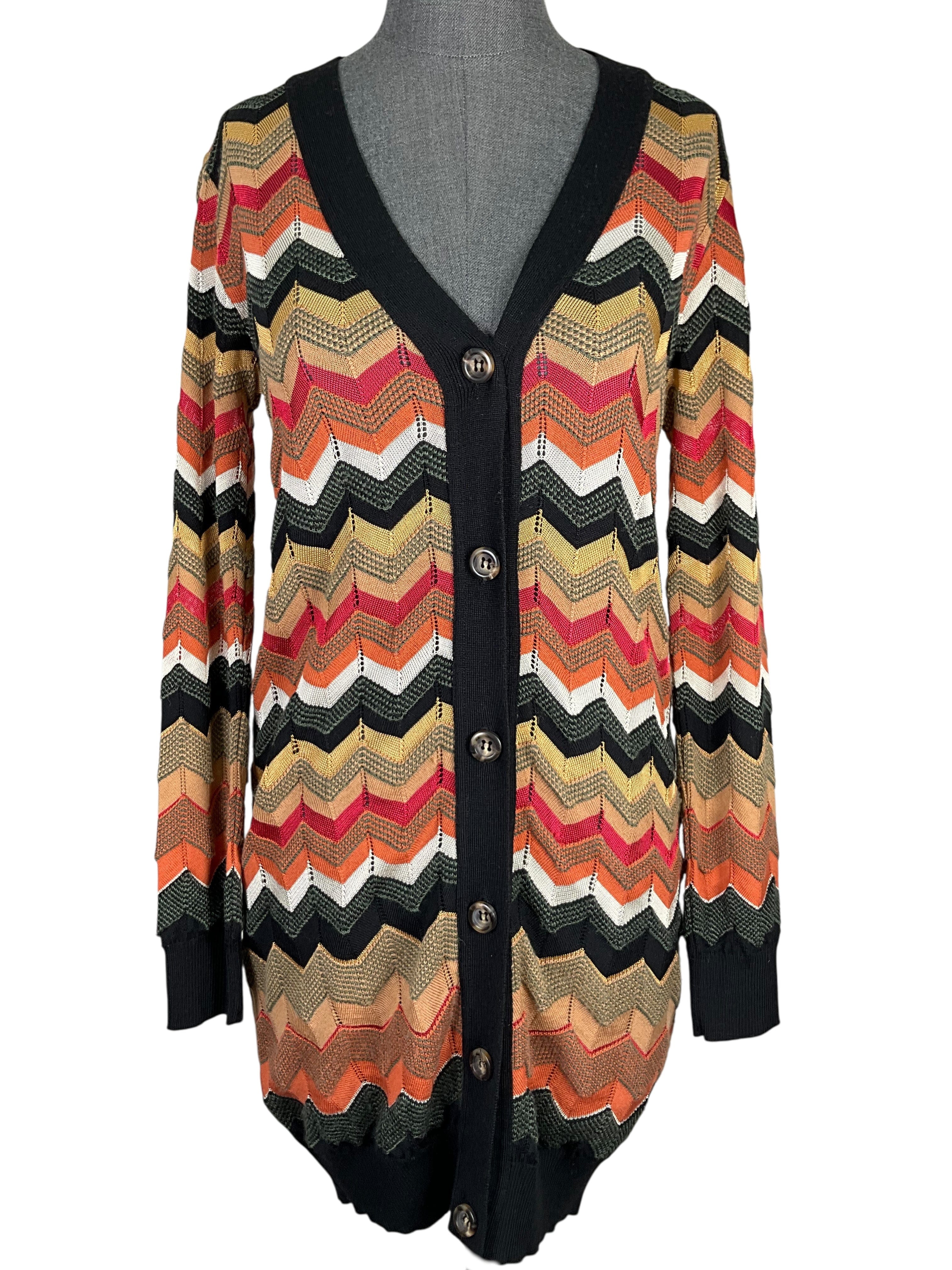 Missoni Wool Long Cardigan Size S