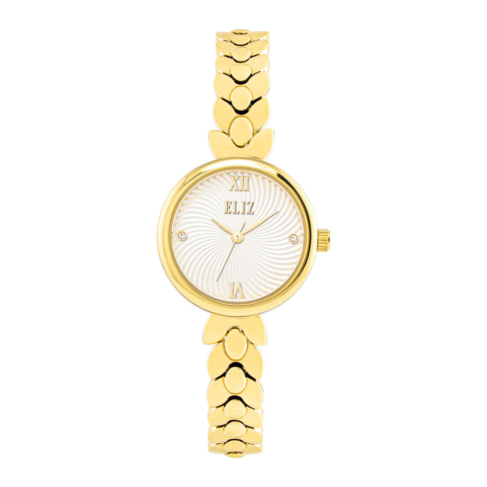 ELIZ ES8827L2GSG Metal Case and Bracelet 3 - Hands Women's Watch