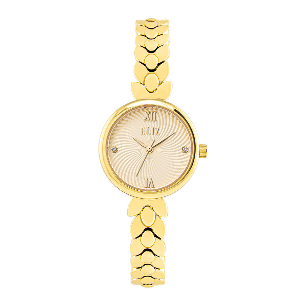 ELIZ ES8827L2GCG Metal Case and Bracelet Three - hands Women's Watch
