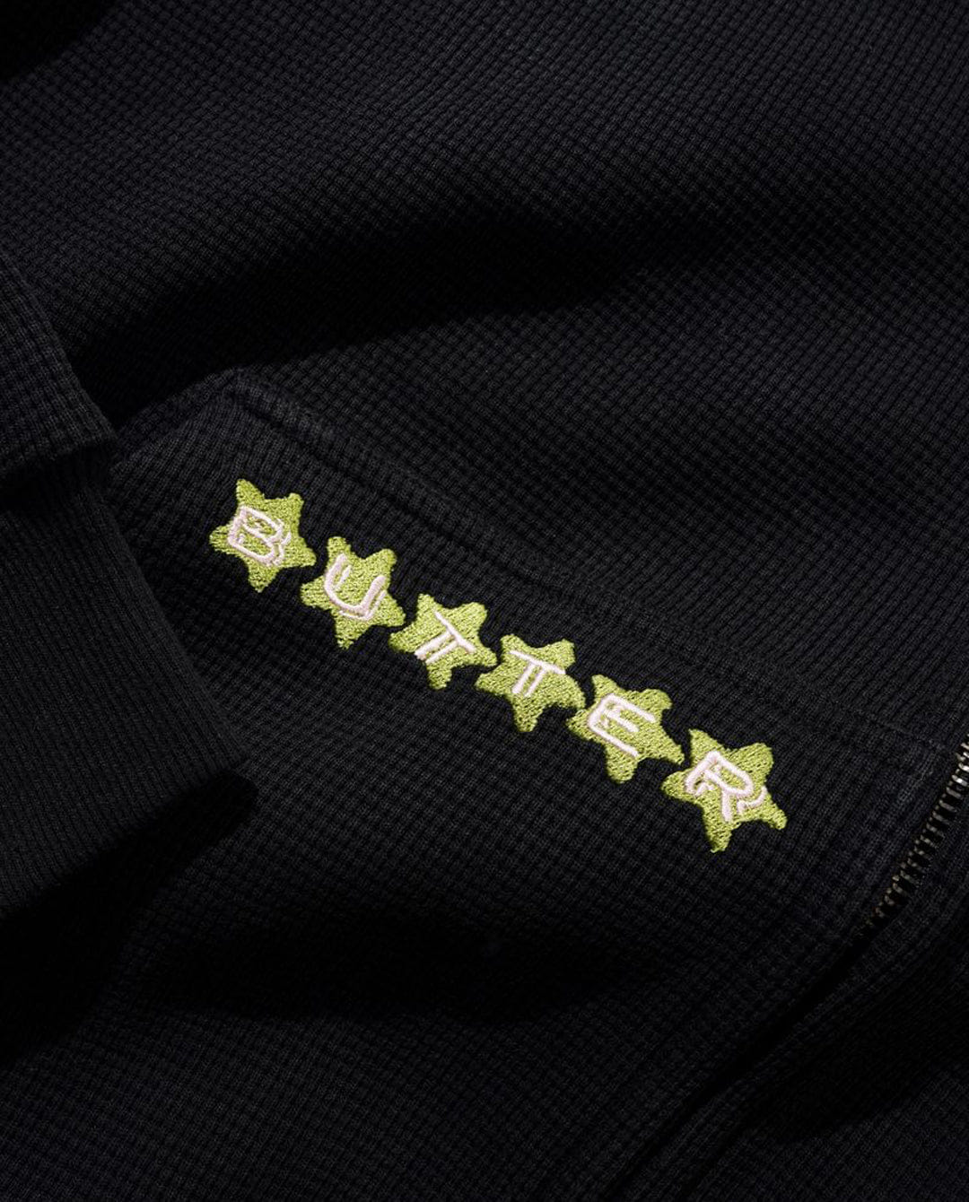 Butter Goods - Stars Waffle Zip - Hoodie - Black