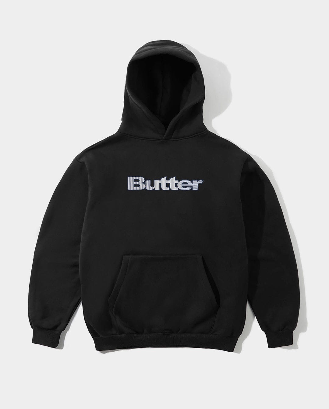 Butter Goods - Stripe Logo Applique Hoodie - Black