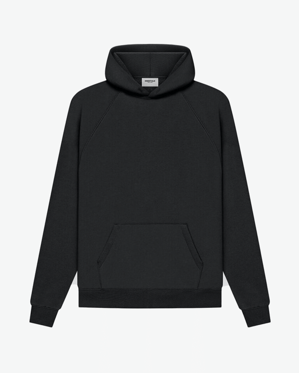 FOG ESSENTIALS SS21 SILICON APPLIQUE LOGO BLACK HOODIE