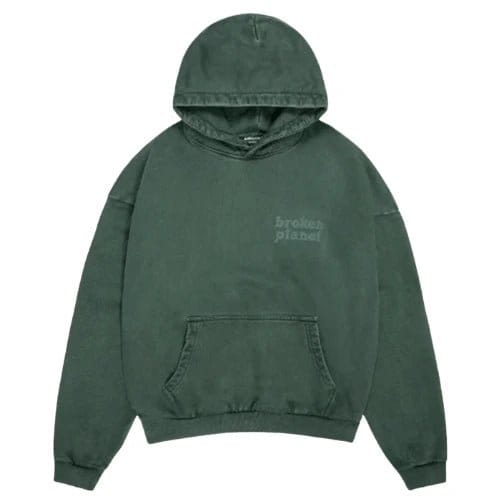 Broken Planet Basics Hoodie Washed Emerald Green