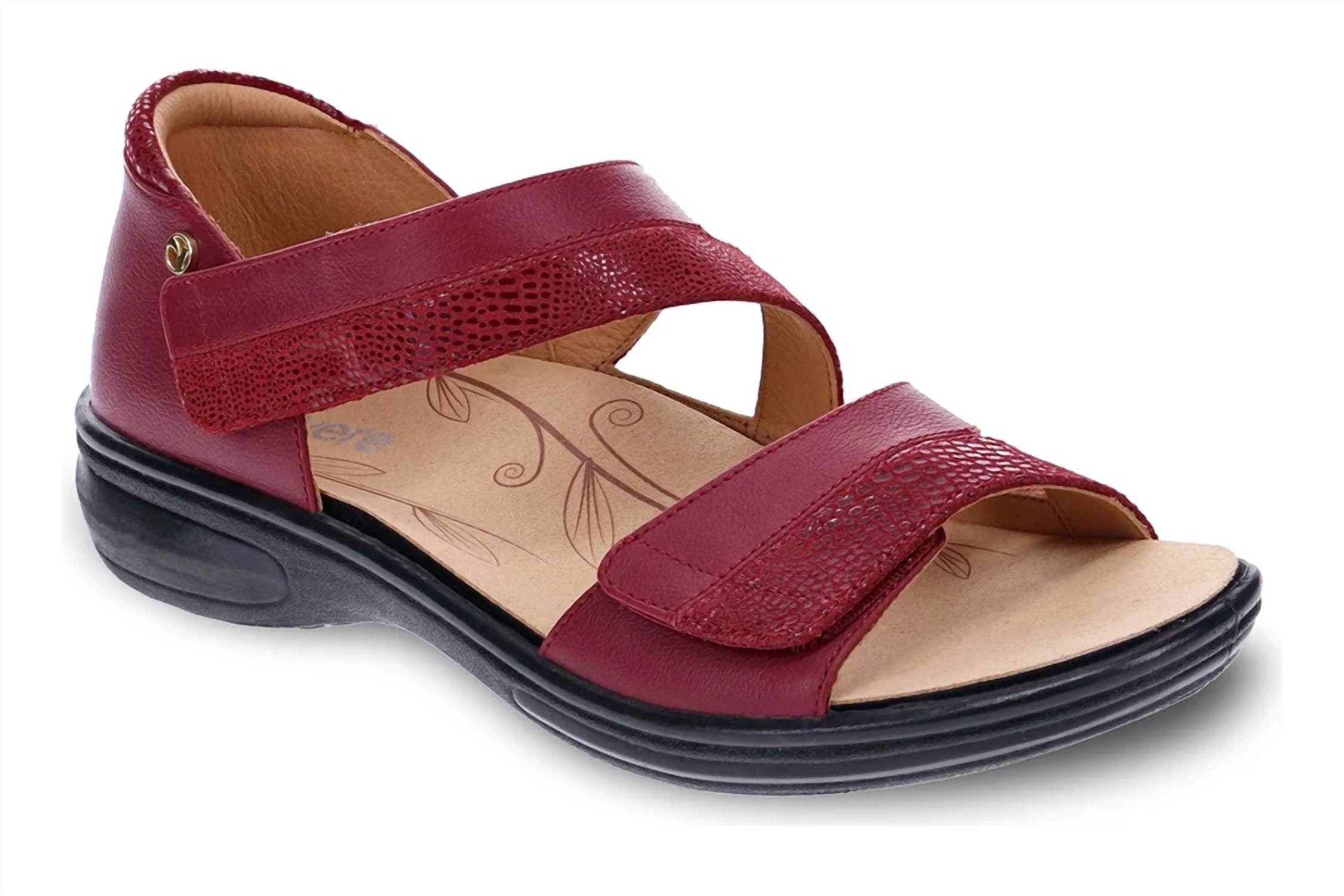 Mauritius Women's Mauritius Sandal - Medium In Cherry French/lizard