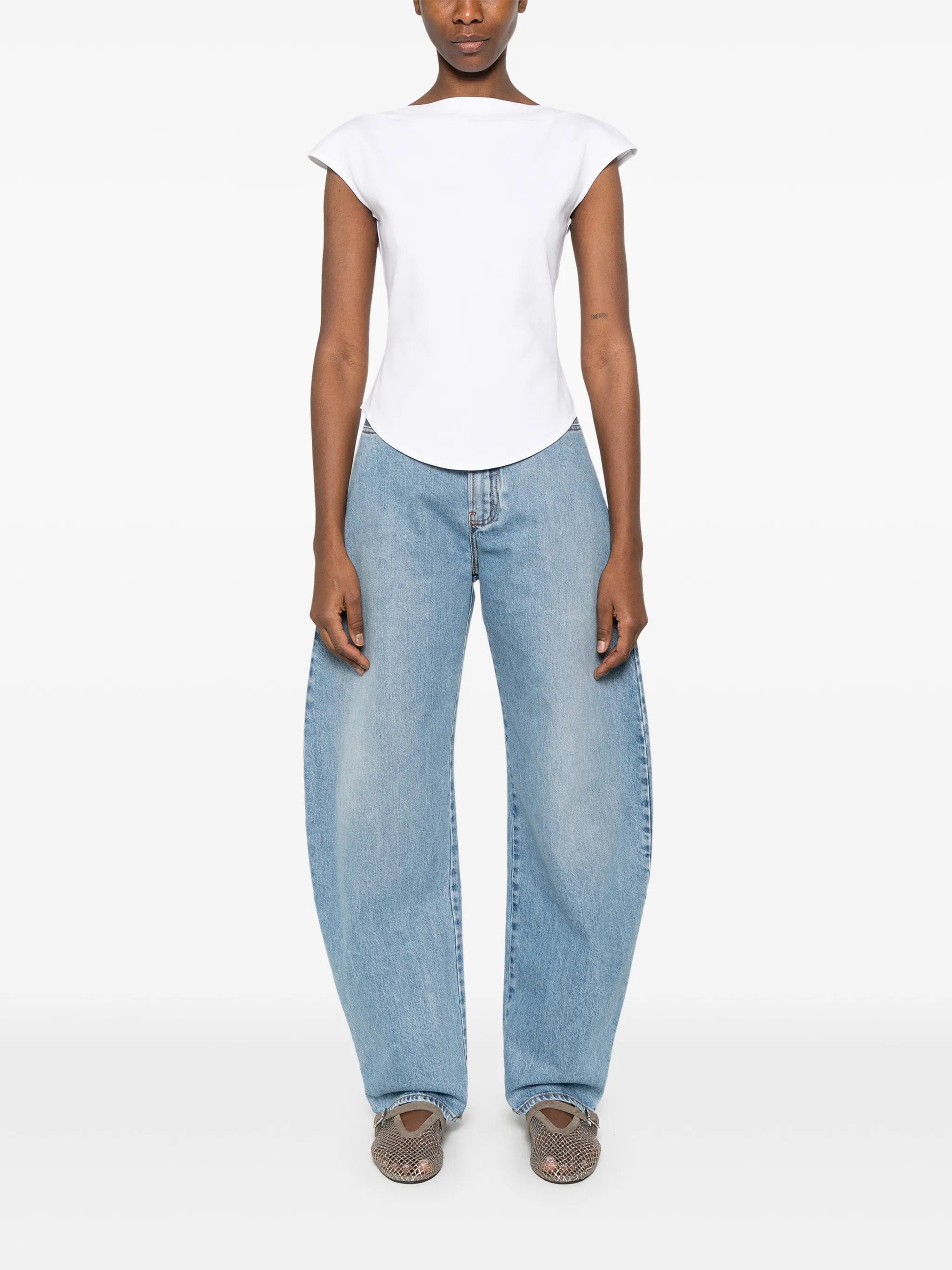 Alaïa cap - sleeve T - shirt