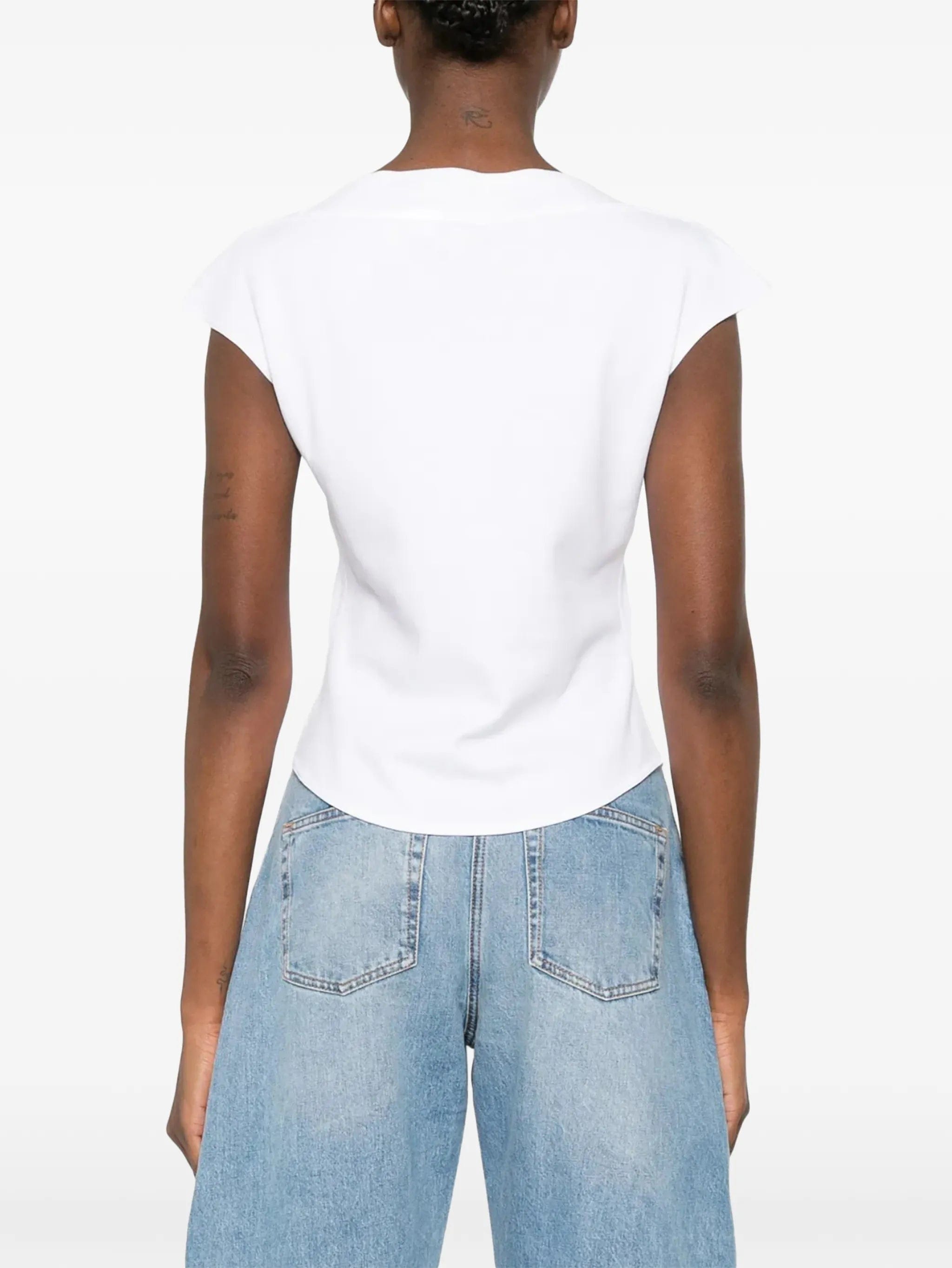 Alaïa cap - sleeve T - shirt