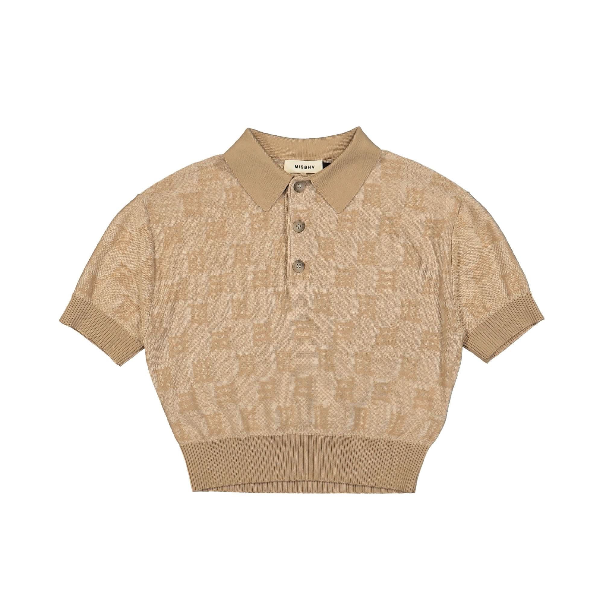 Misbhv Knitted Monogram Polo Top