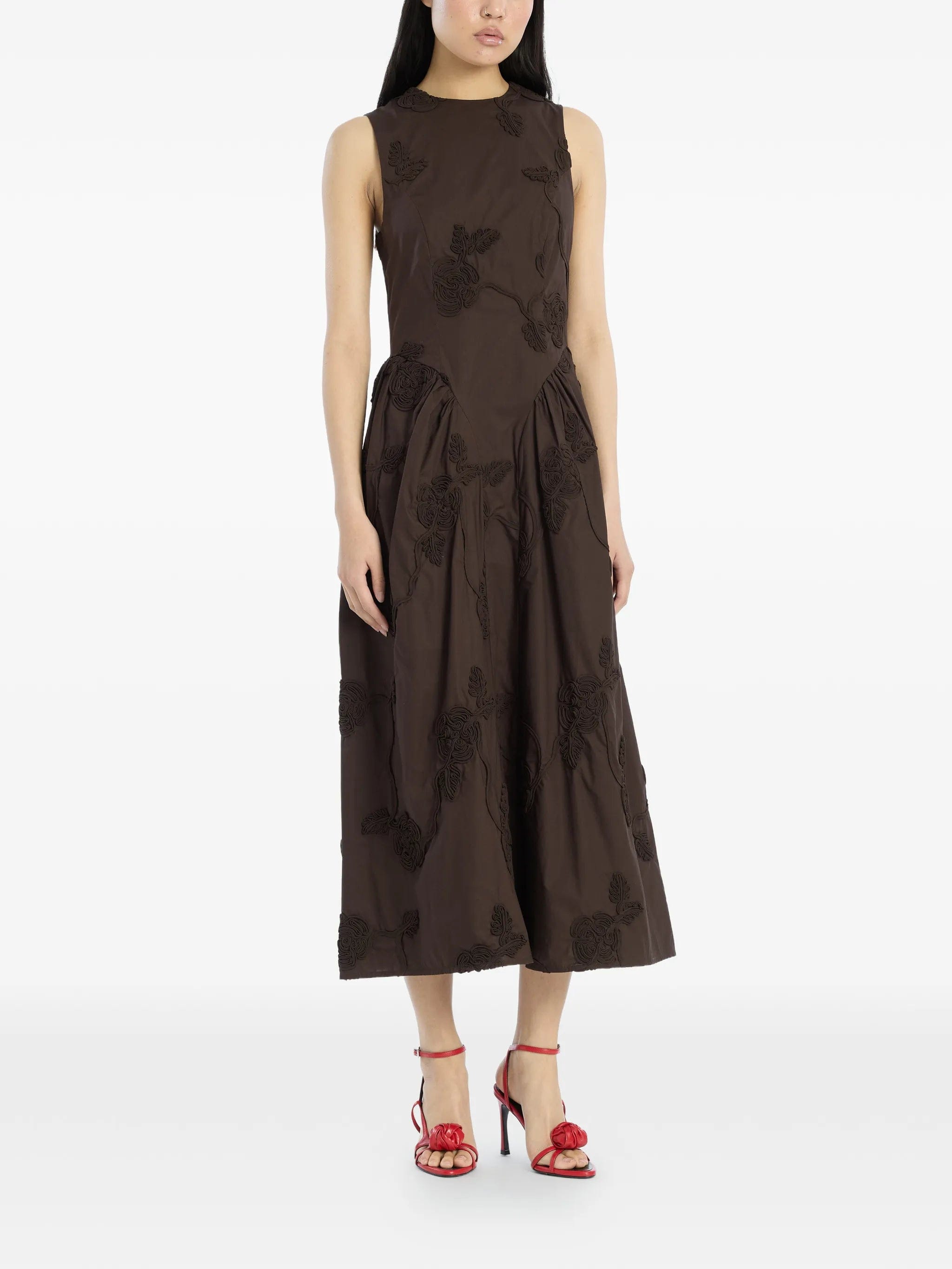 Rotate Birger Christensen flower - motif midi dress