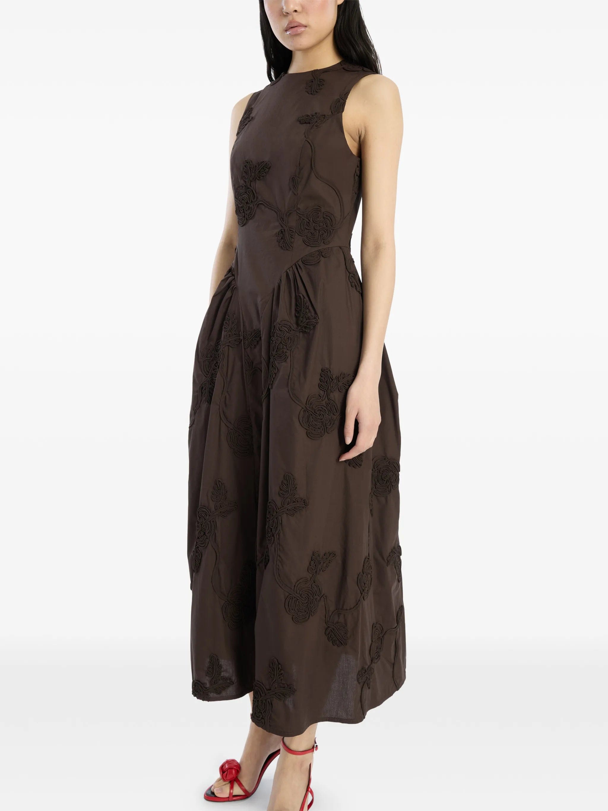 Rotate Birger Christensen flower - motif midi dress