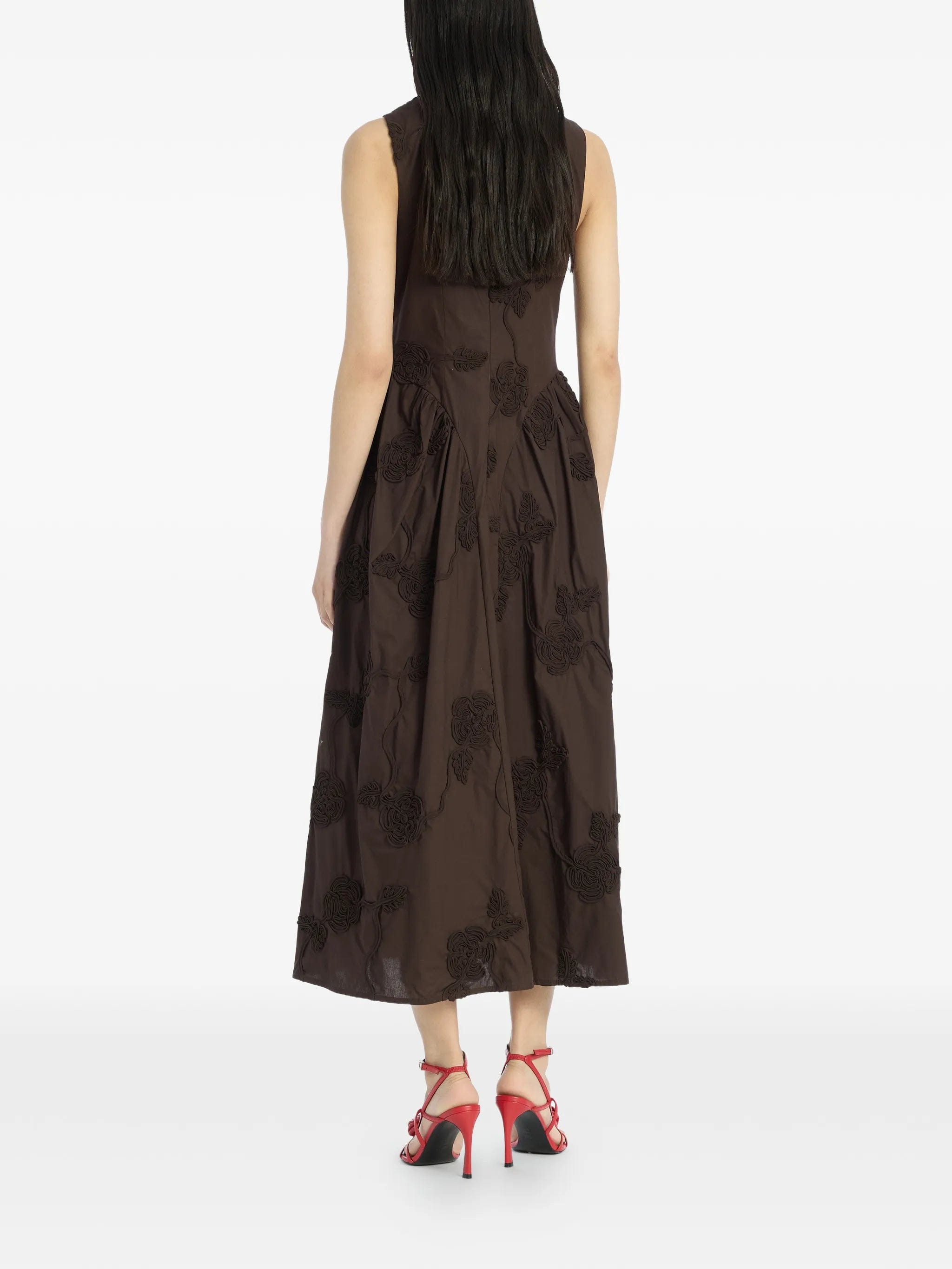 Rotate Birger Christensen flower - motif midi dress