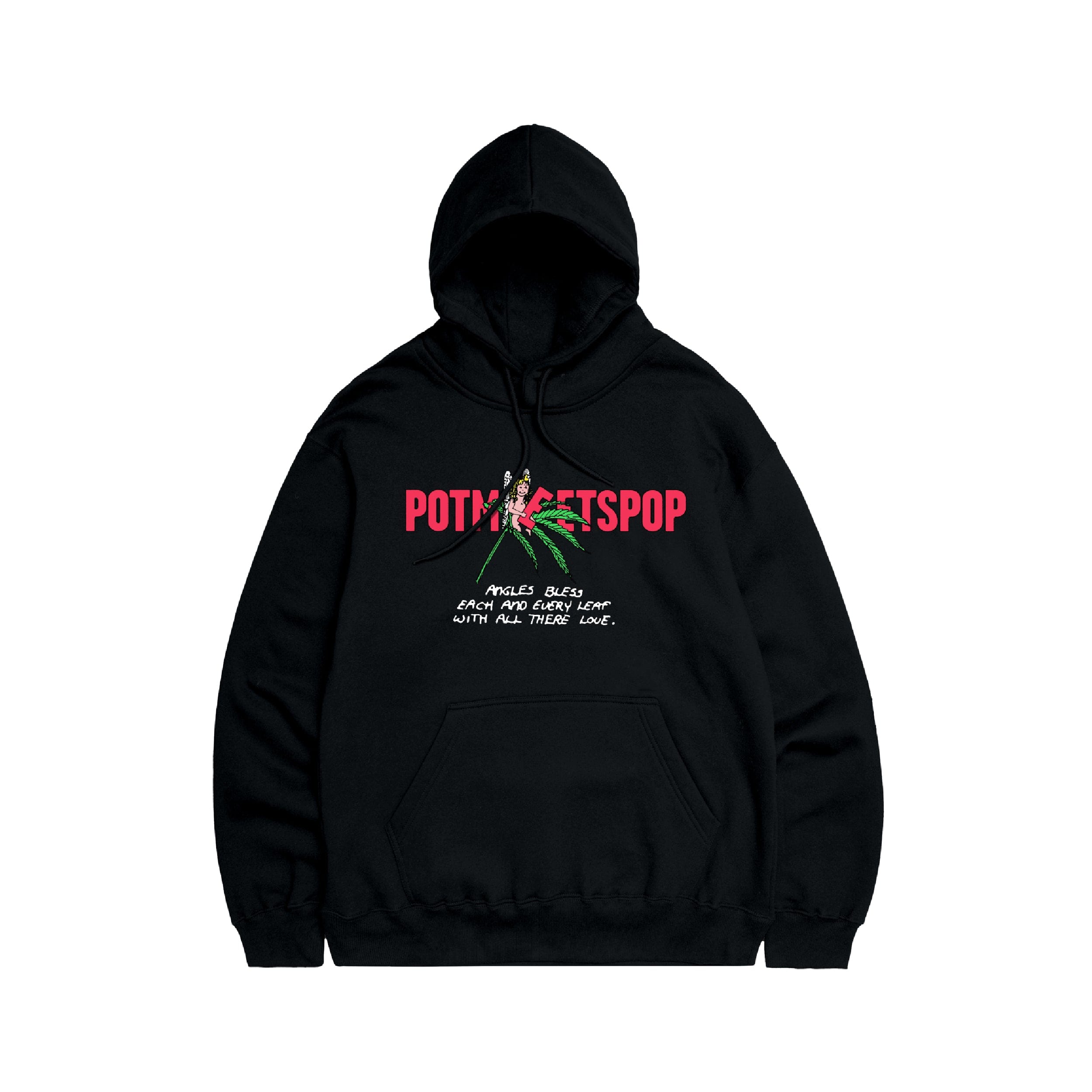 Pot Meets Pop Leaf Logo Hoodie - Black
