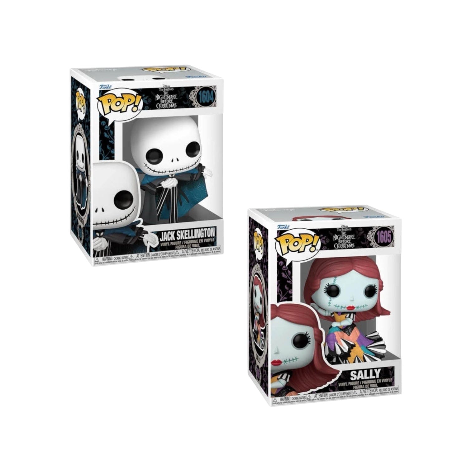 Funko Pop! Sally (Couture) #1605 Funko Pop - The Nightmare Before Christmas + Jack Skellington (Couture) #1604 Funko Pop - The Nightmare Before Christmas BUNDLE