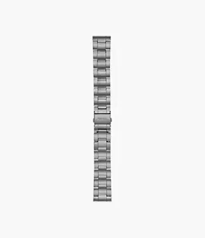 Fossil 22 mm Three - Row Smoke Stainless Steel Bracelet