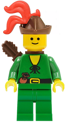 Castle Forestman, Pouch, Brown Hat, Red 3 - Feather Plume, Quiver