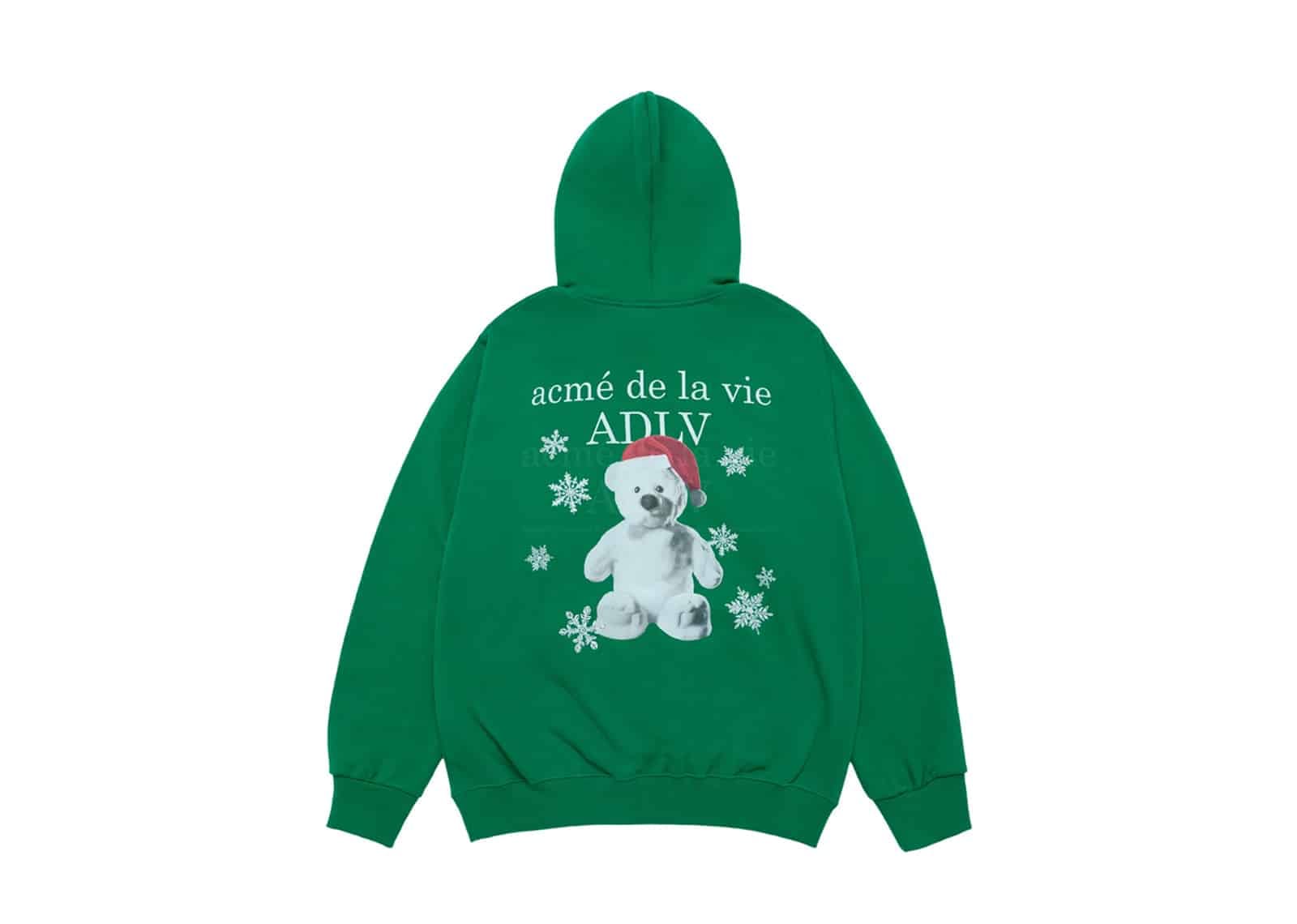 ACME de la VIE (ADLV) ADLV Snow Bear Hoodie Green
