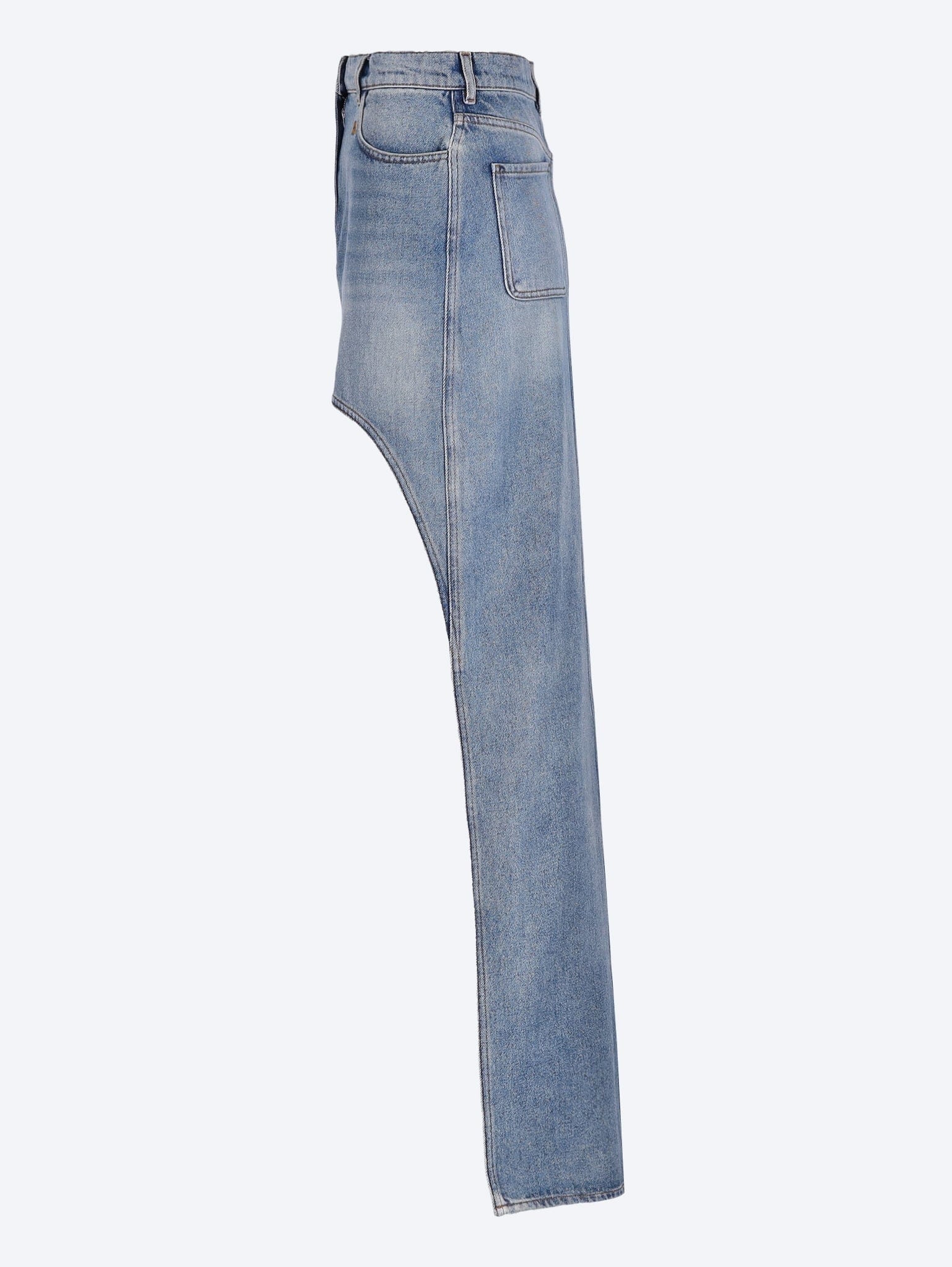 Courreges Circle edged denim skirt