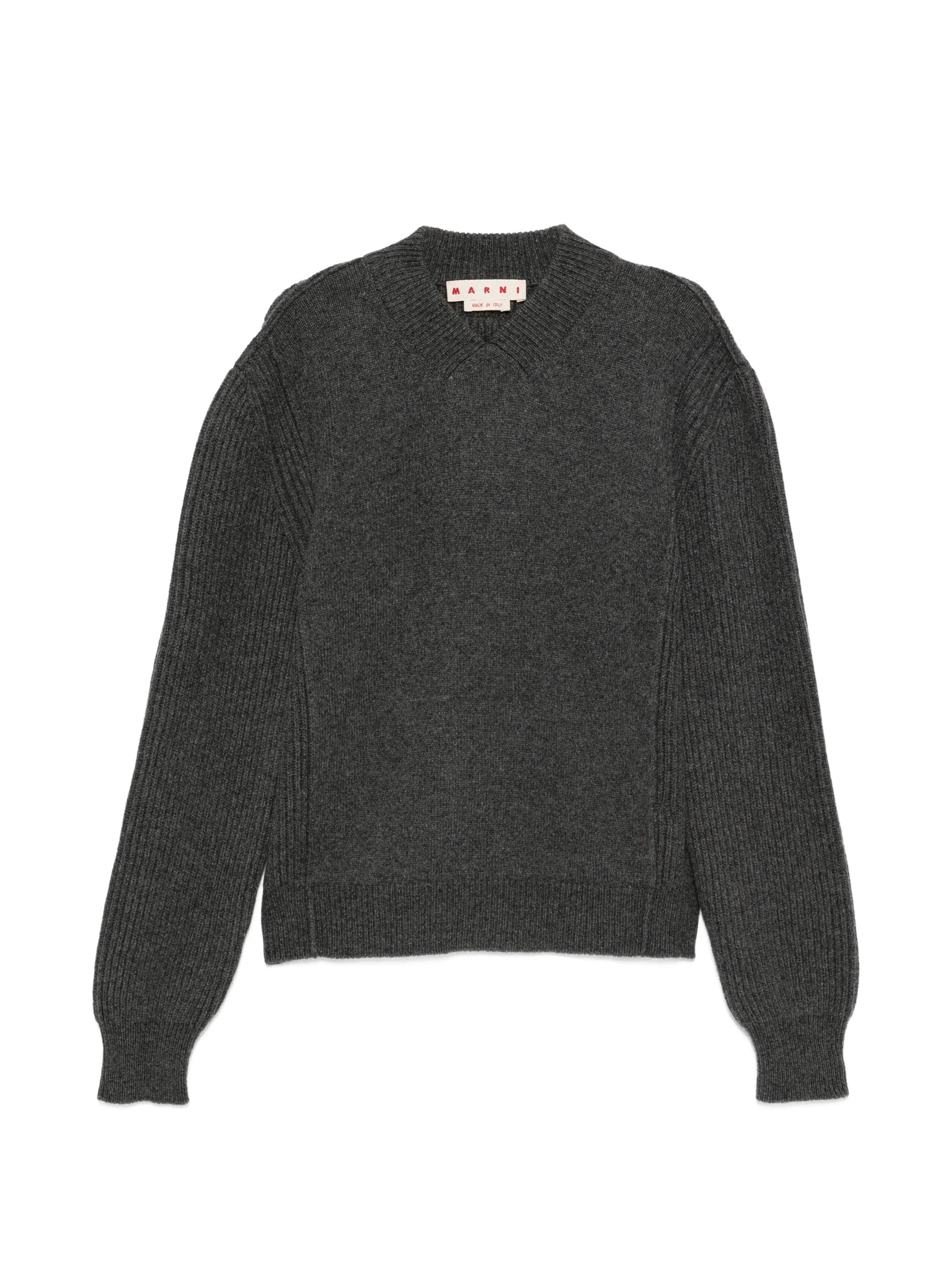 Marni logo - patch V - neck sweater