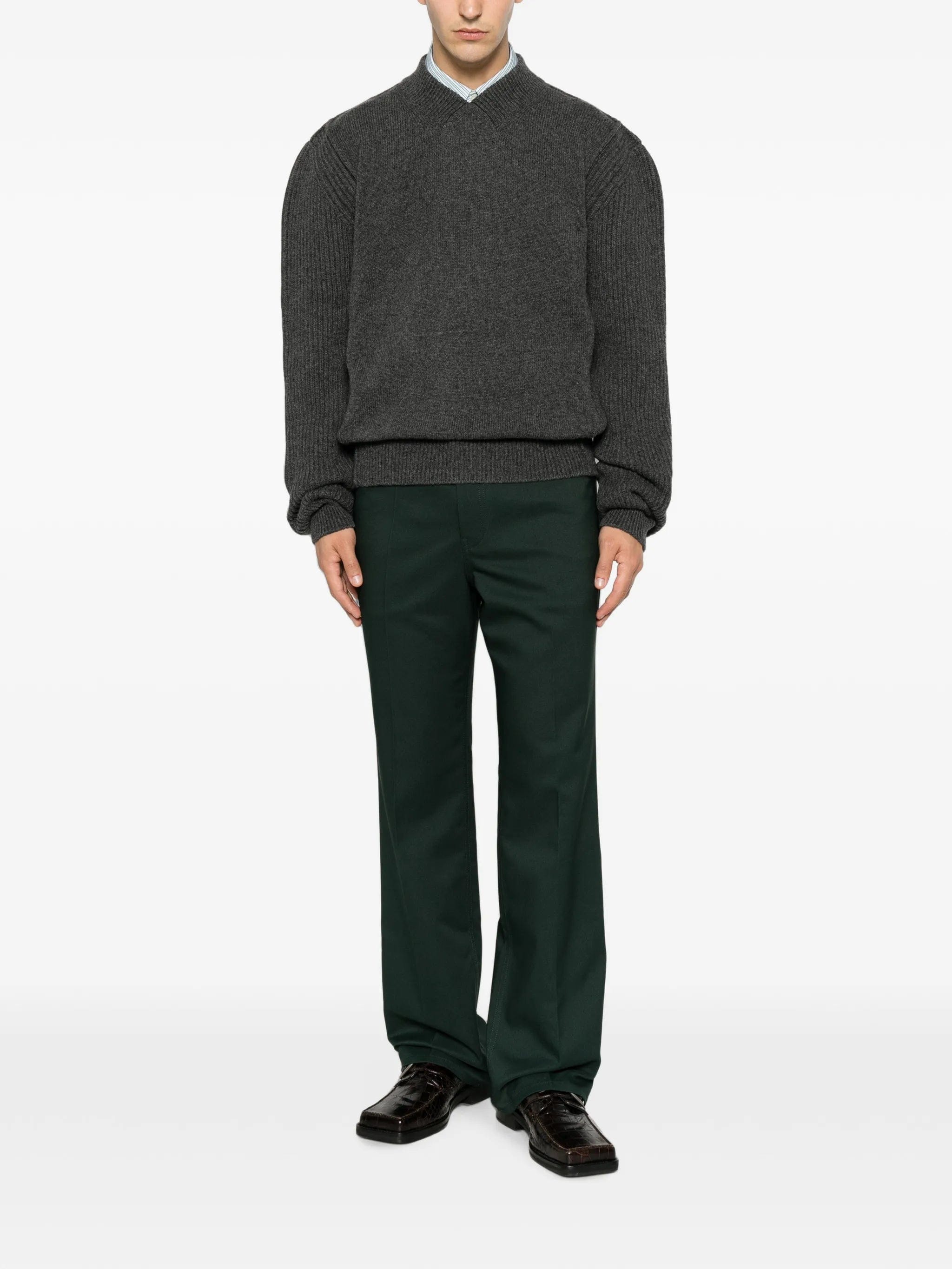 Marni logo - patch V - neck sweater