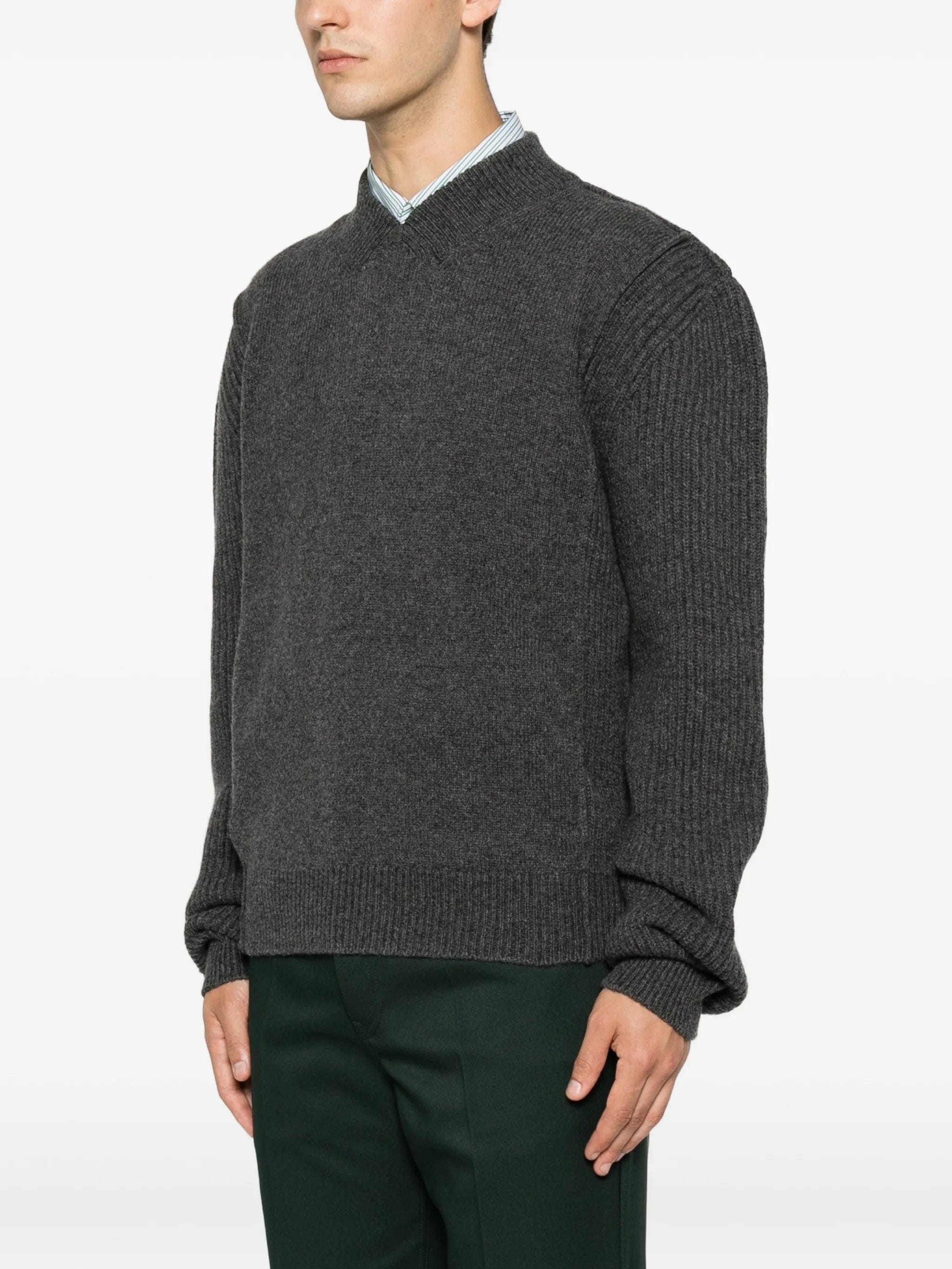 Marni logo - patch V - neck sweater