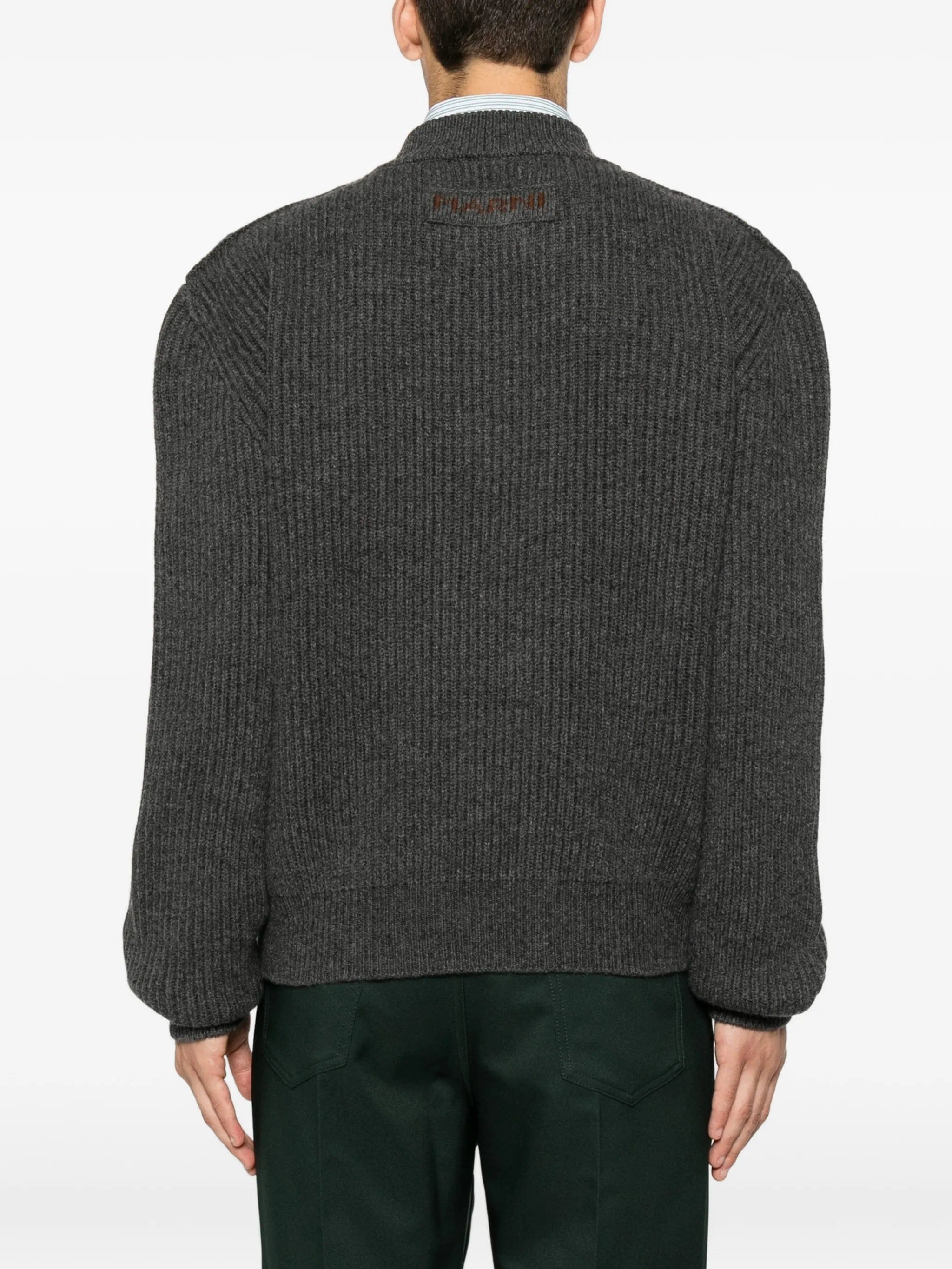Marni logo - patch V - neck sweater