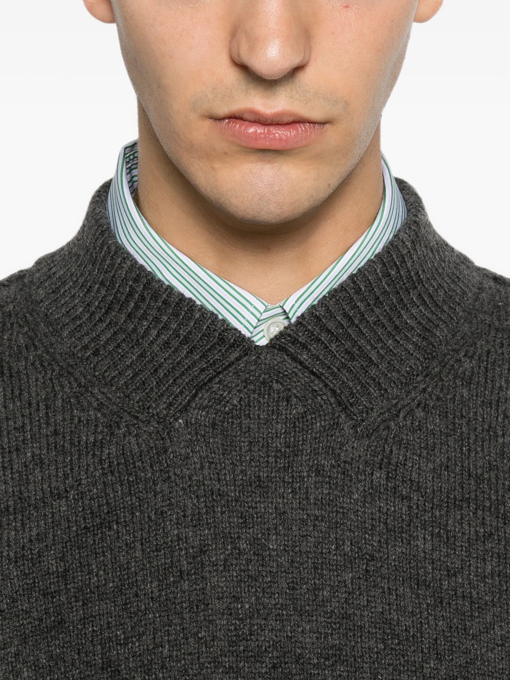 Marni logo - patch V - neck sweater