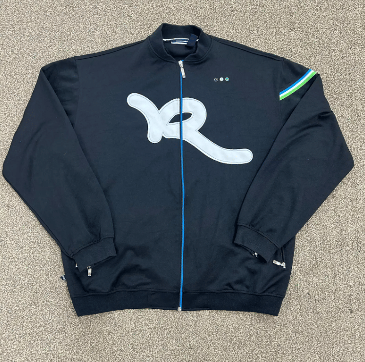 Rocawear Vintage Rocawear Big R Logo Track Jacket Black/Blue