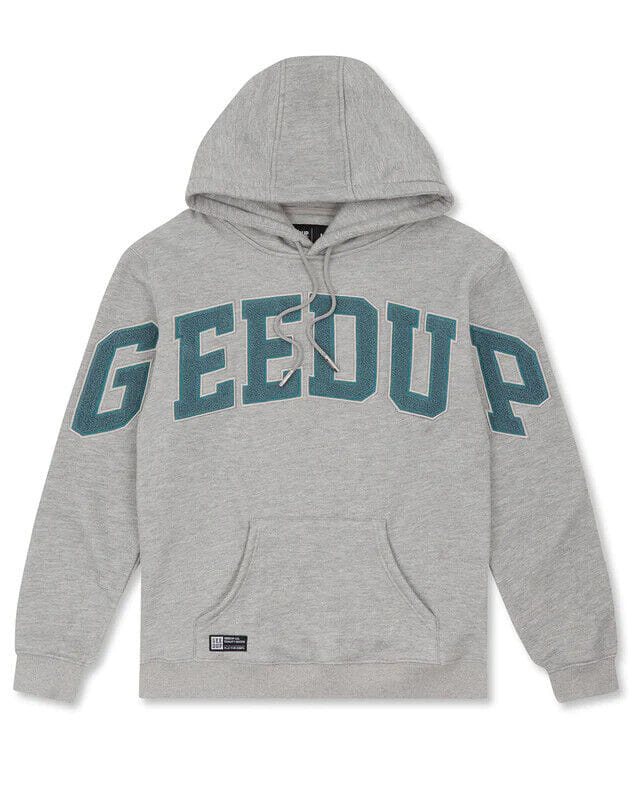 Geedup Team Logo Hoodie Grey Aqua