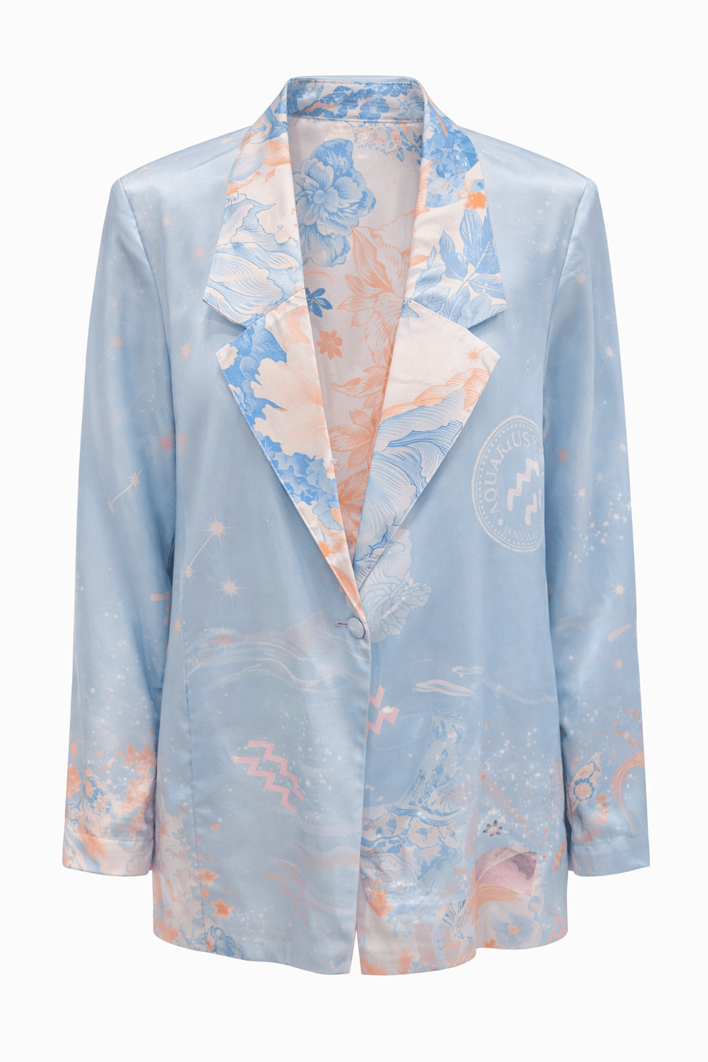 Maison Clad JACKET CLOVIS FLORAL BLUE ORANGE MCL0024